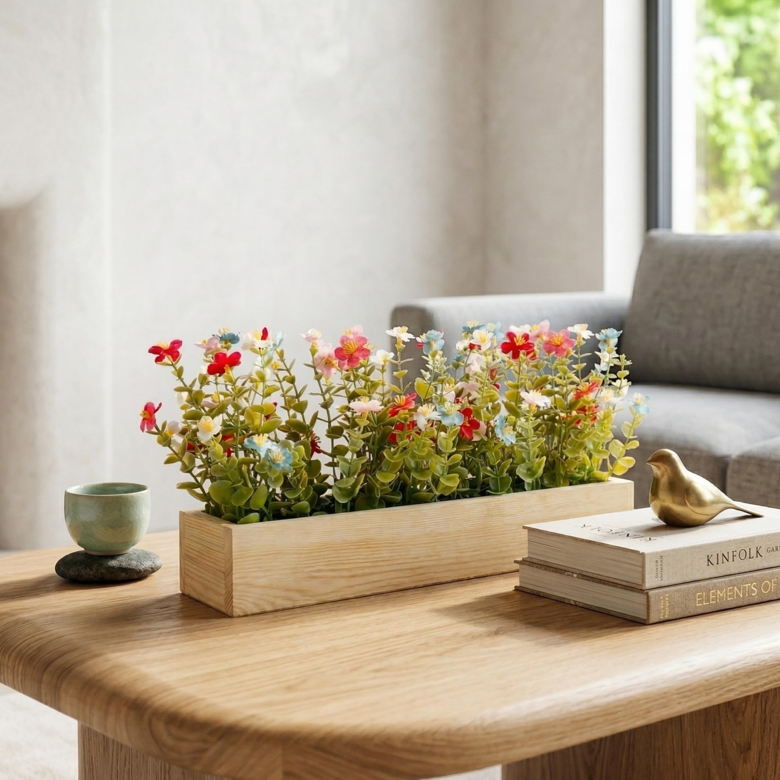 Red Flower Arrangement - Realistic Floral Decor -10