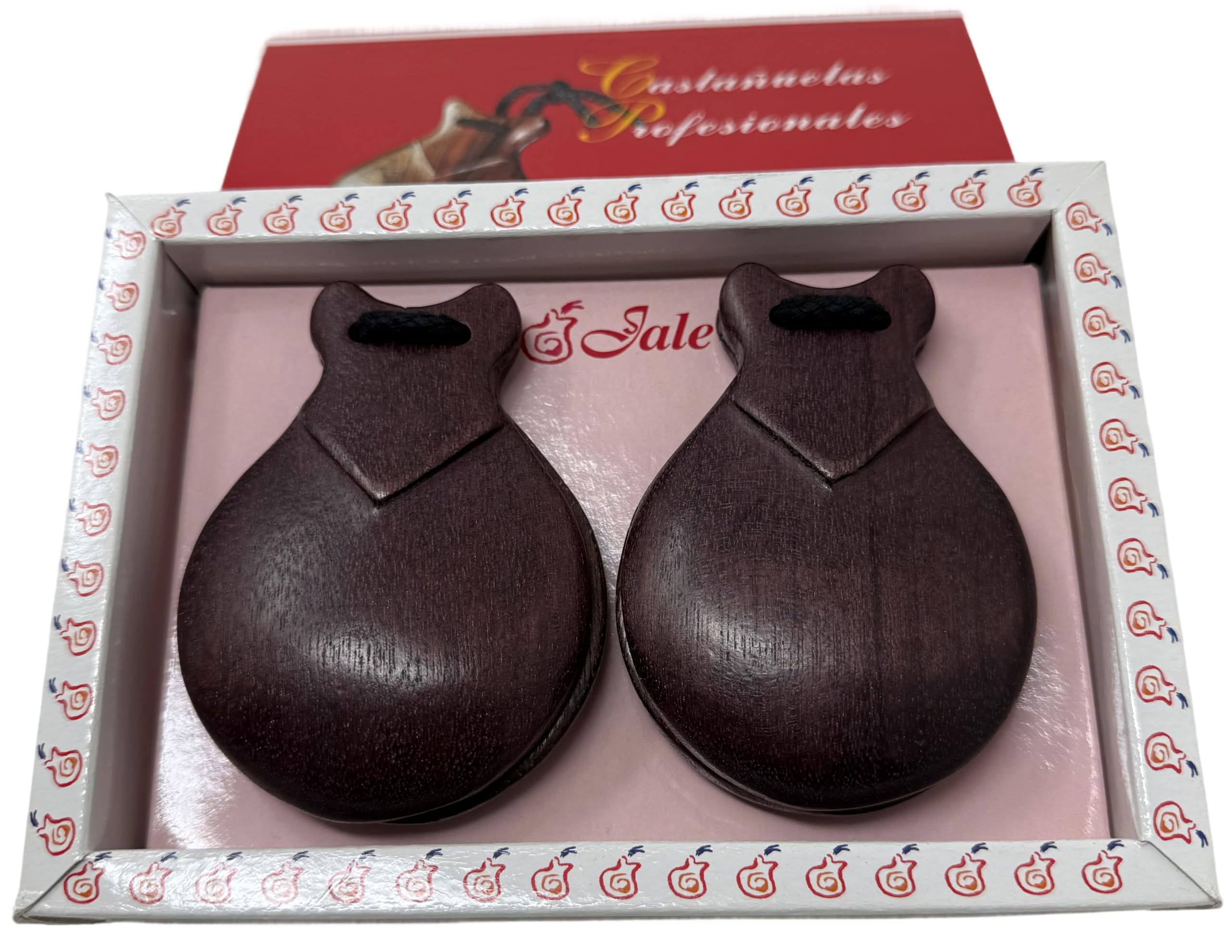 Castañuelas Jale 79-6 para Flamenco, Jotas y Danza Madera Palosanto Número 6 - Alta Resistencia y Ligereza - Hechas en España
