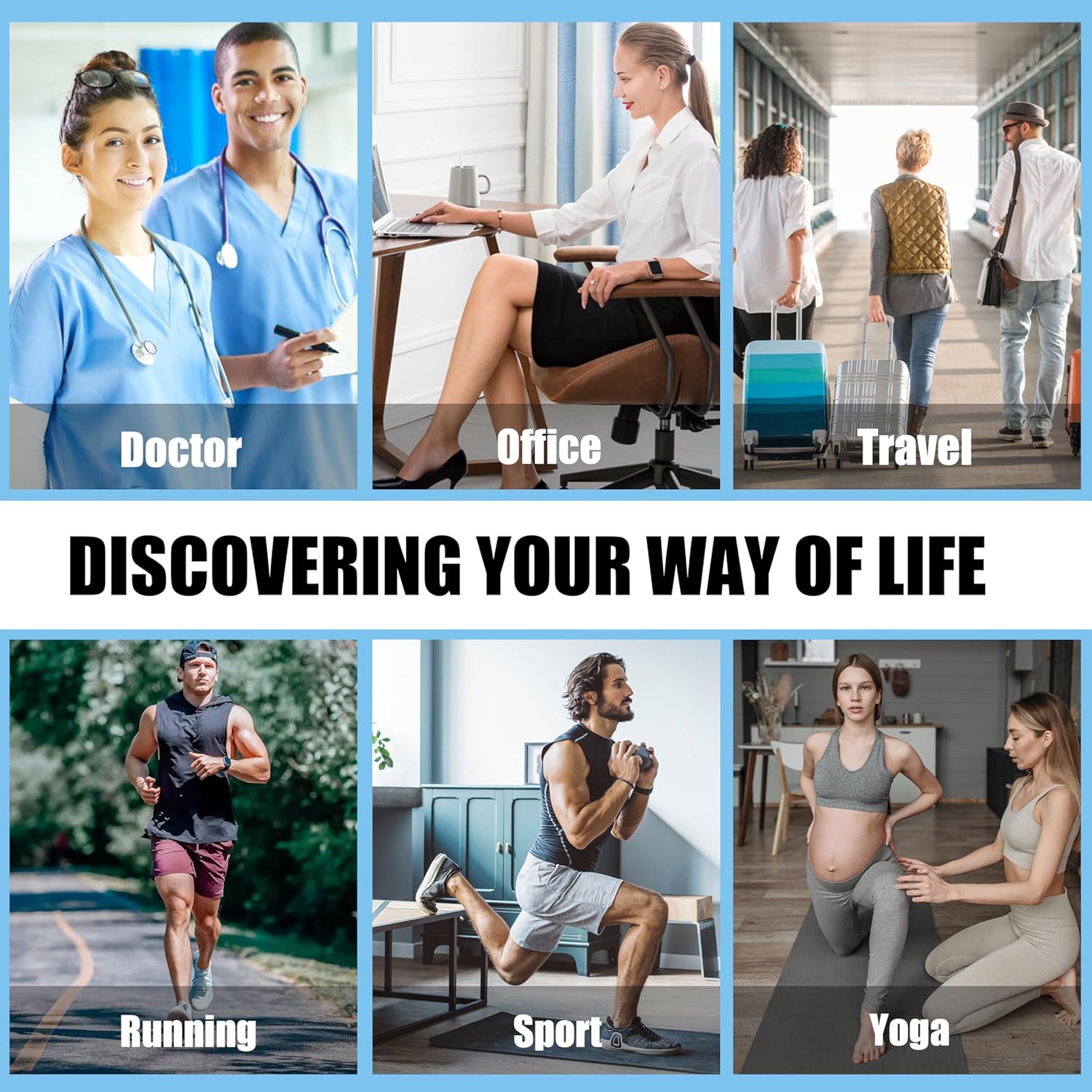 Cotton Compression Socks Women&Men with Grips Non Slip 15-20mmHg Knee High Graduated Sock for Nurse, Pregnancy, Yoga - Image 5