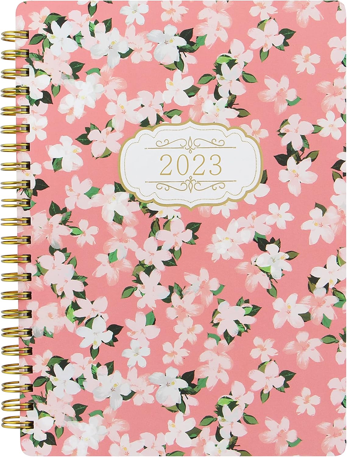 Letts Bloom A5 week to view 2023 diary - pink