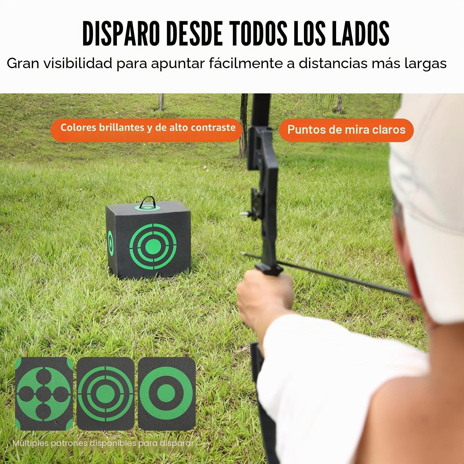 VEVOR Archery Target, 16"x18" All-Side Shotting Archery Arrow Target, Outdoor Portable Archery Target with Carry Handle, Easy Arrow Removal, Great Visibility, Lightweight, Easy to Transport, Black