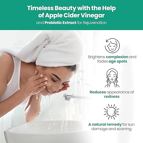 Miniatura 3 de Limpiador facial natural de vinagre de sidra de manzana gel exfoliante espumoso limpiador facial para hombres mujeres adolescentes y todo tipo de