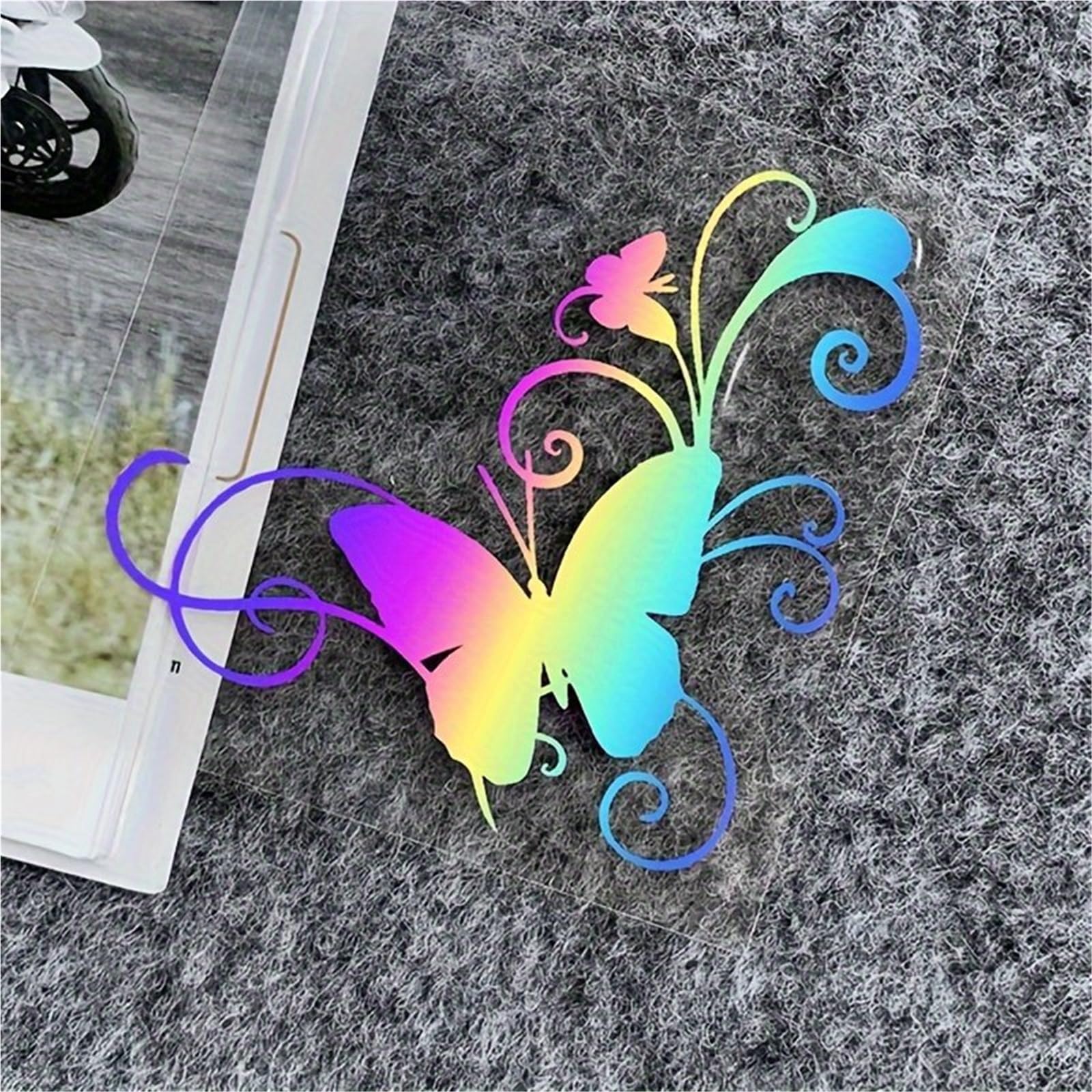Butterfly Stickers | Multicolor Decals for Helmets, Motorcycles, Cars, Vans, Trucks & Bumpers