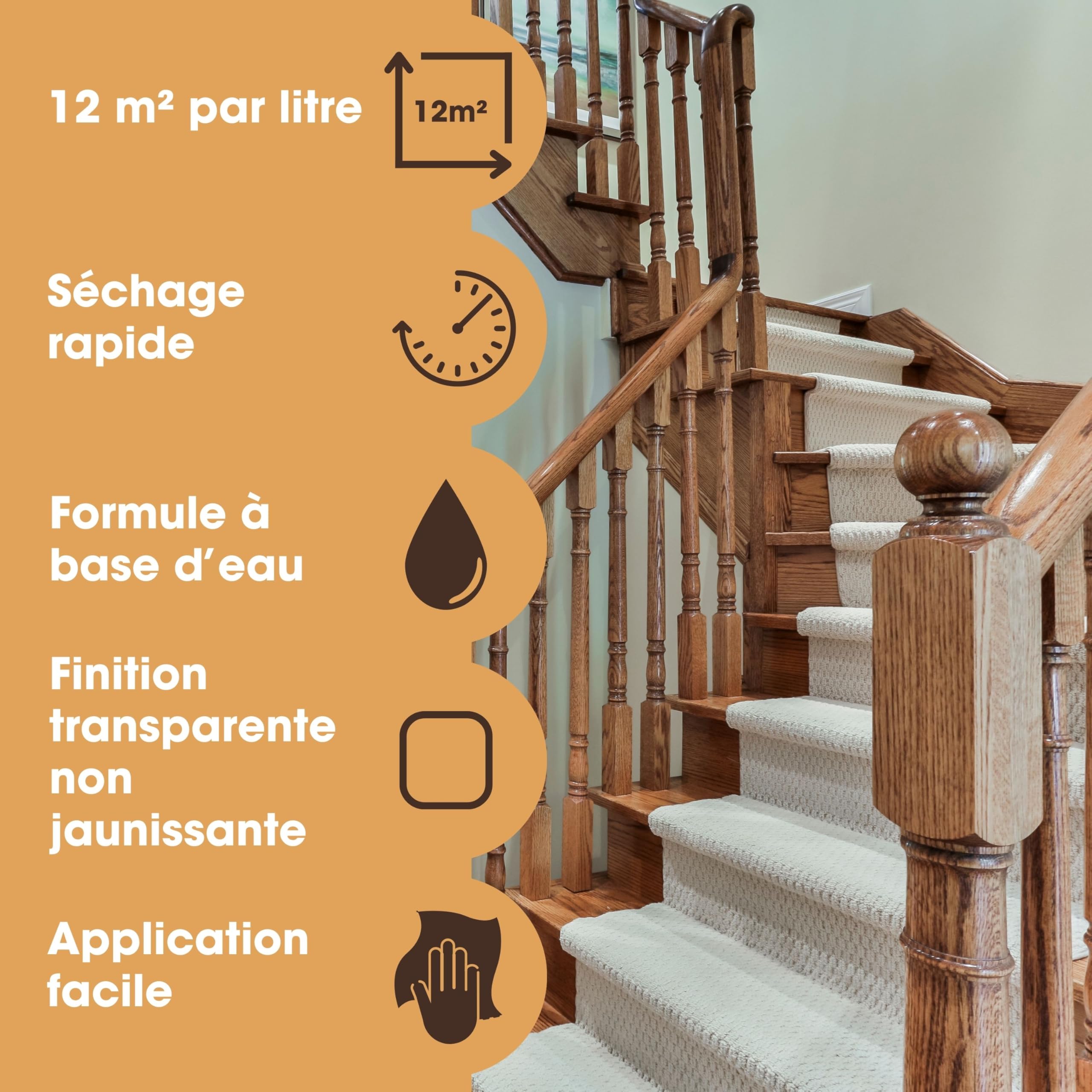 Vernis Bois Intérieur Ultra Résistant 250ml Satiné - Vernis à Séchage Rapide en Phase Aqueuse pour Meubles Bois Dur et Tendre