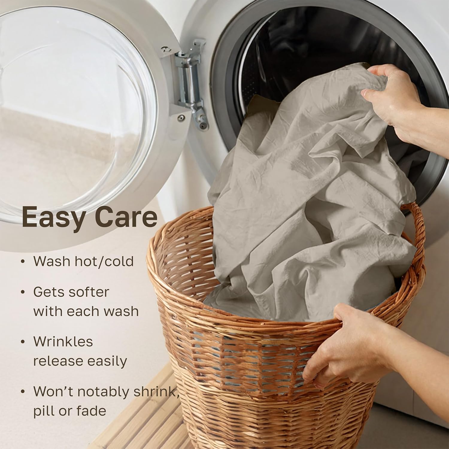 California Design Den Queen Size Sheets Deep Pocket Set - Luxury 600 Thread Count Sateen, Natural 100% Cotton Queen Sheets, Fully Elasticized, Crisp, Cool and Durable Hotel Style Bedding - Soft Linen - Image 6