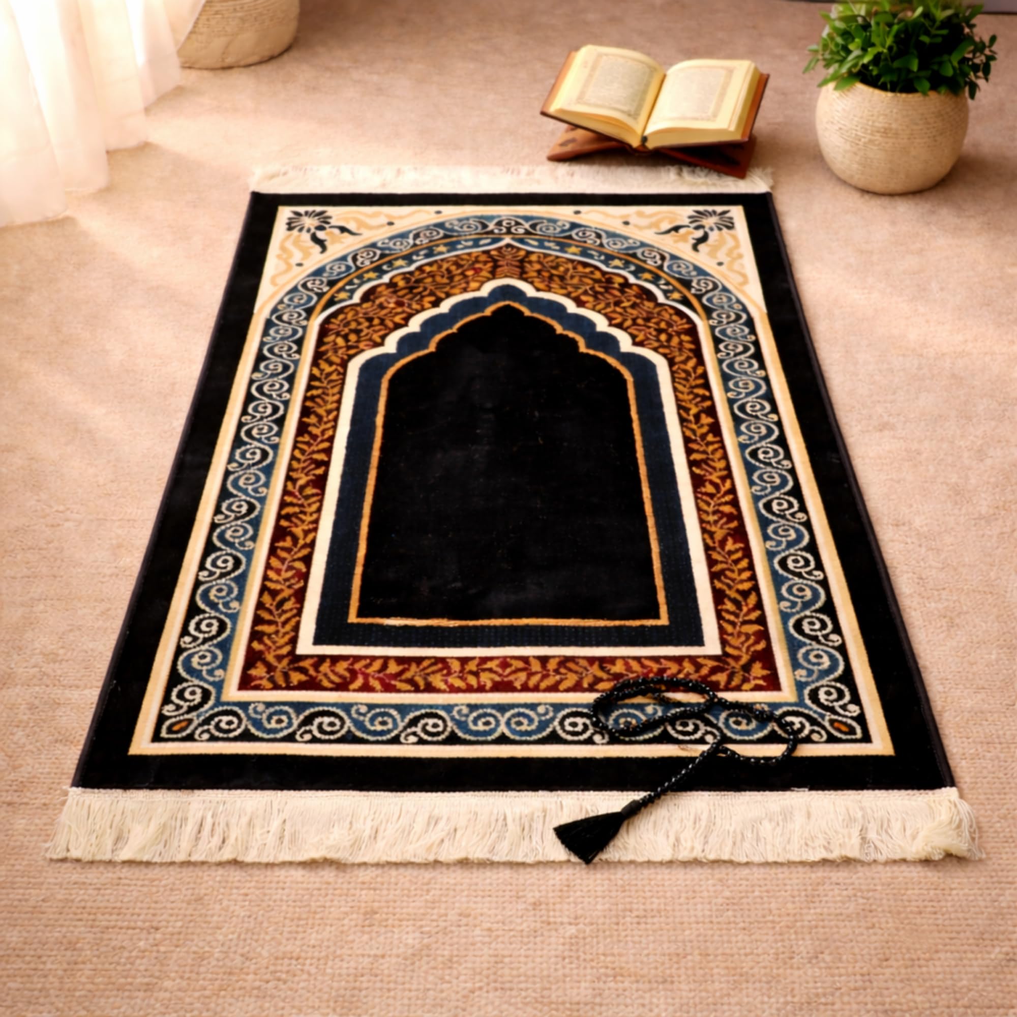 Buy SHAARISH Turkish Premium Velvet Janamaz Prayer Mat | Soft