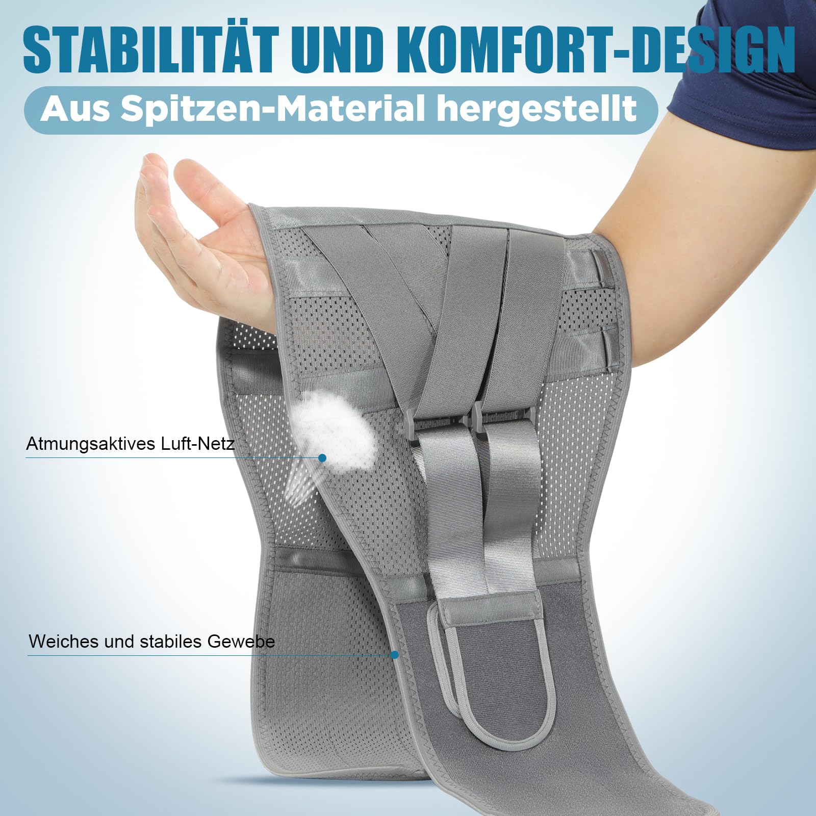 HONGJING Beheizter Rückenstützgürtel mit Wärmefunktion & 7 Metallstäben - Kompressionsgürtel für Rückenschmerzen, Bandscheibenvorfall und Lendenwirbel - Lumbale Unterstützung (M)