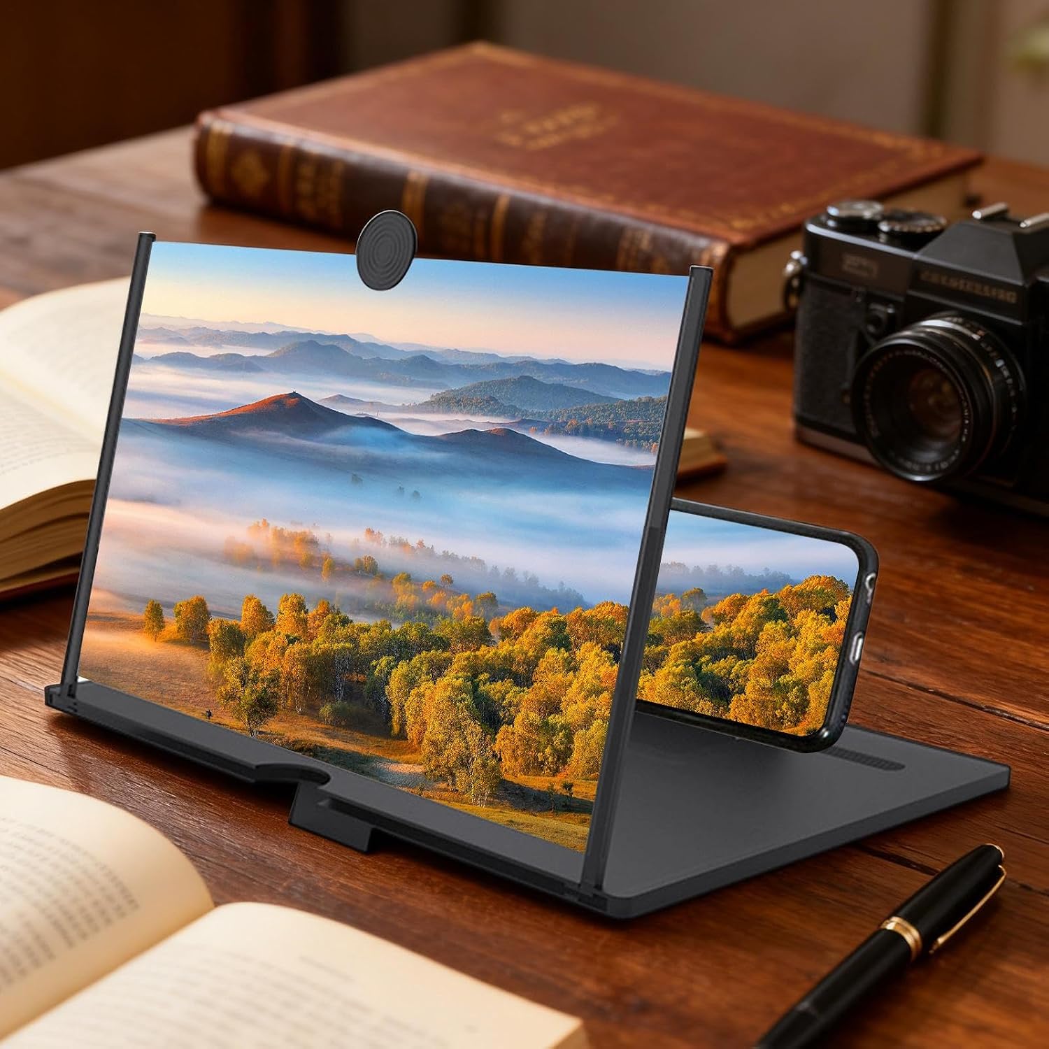 Phone Screen Magnifier - Hd Phone Screen Amplifier, Foldable Phones Stand Smartphone Holder for Movies Videos | Portable Viewing Expander Home Travel Use