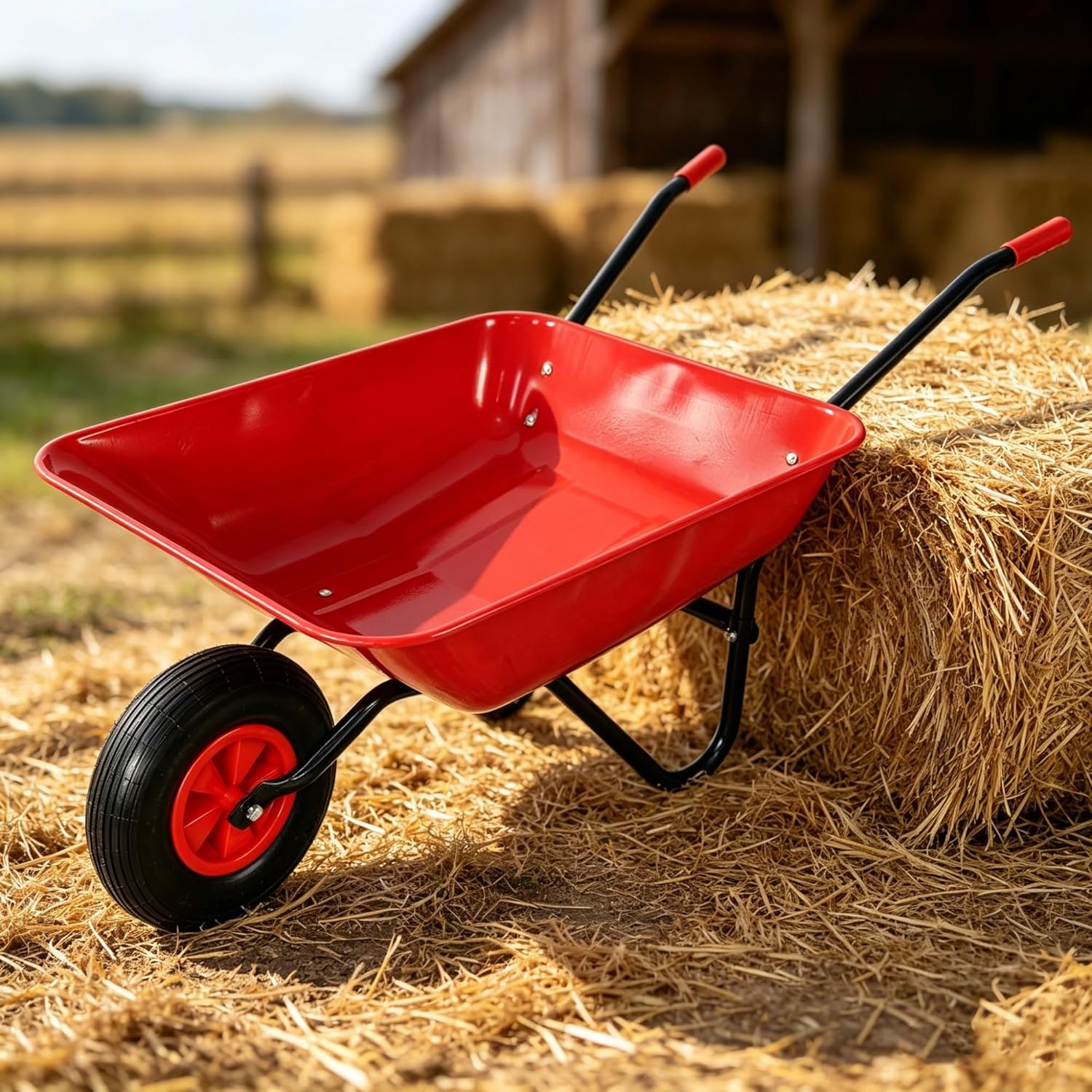 Wheelbarrow Dump cart Garden cart Suitable for Lawn Care Moving Compost Leaves Rocks User Friendly Daily Farm Operation