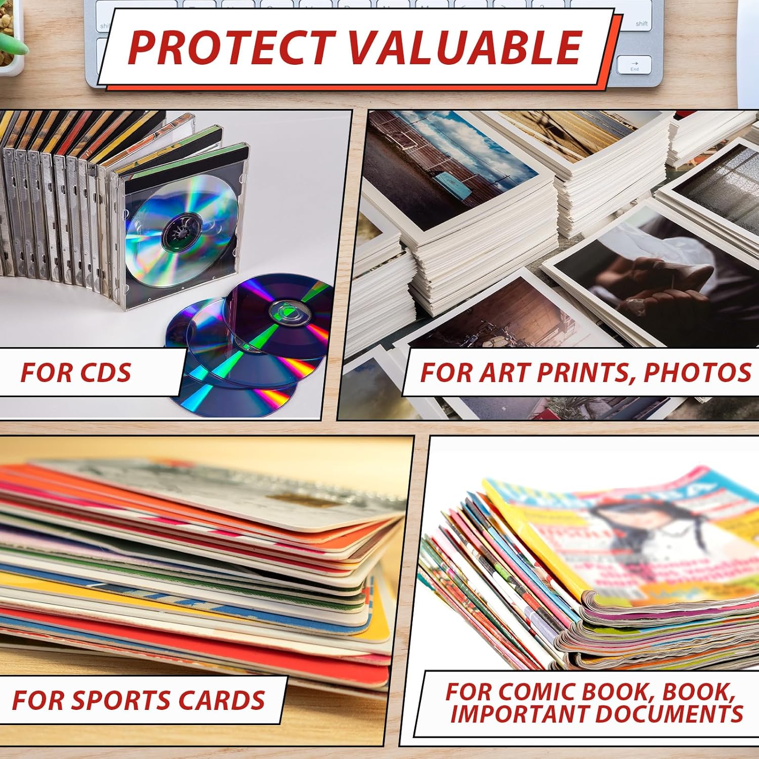 party greeting 200 Pcs 6.5 x 4.5 Rigid Mailers with Self Seal Envelopes Stay Flat Photo Mailers Sports Cards Rigid Envelopes for Postcard CD Comic Book Card Shipping Protector(Kraft) - Image 4