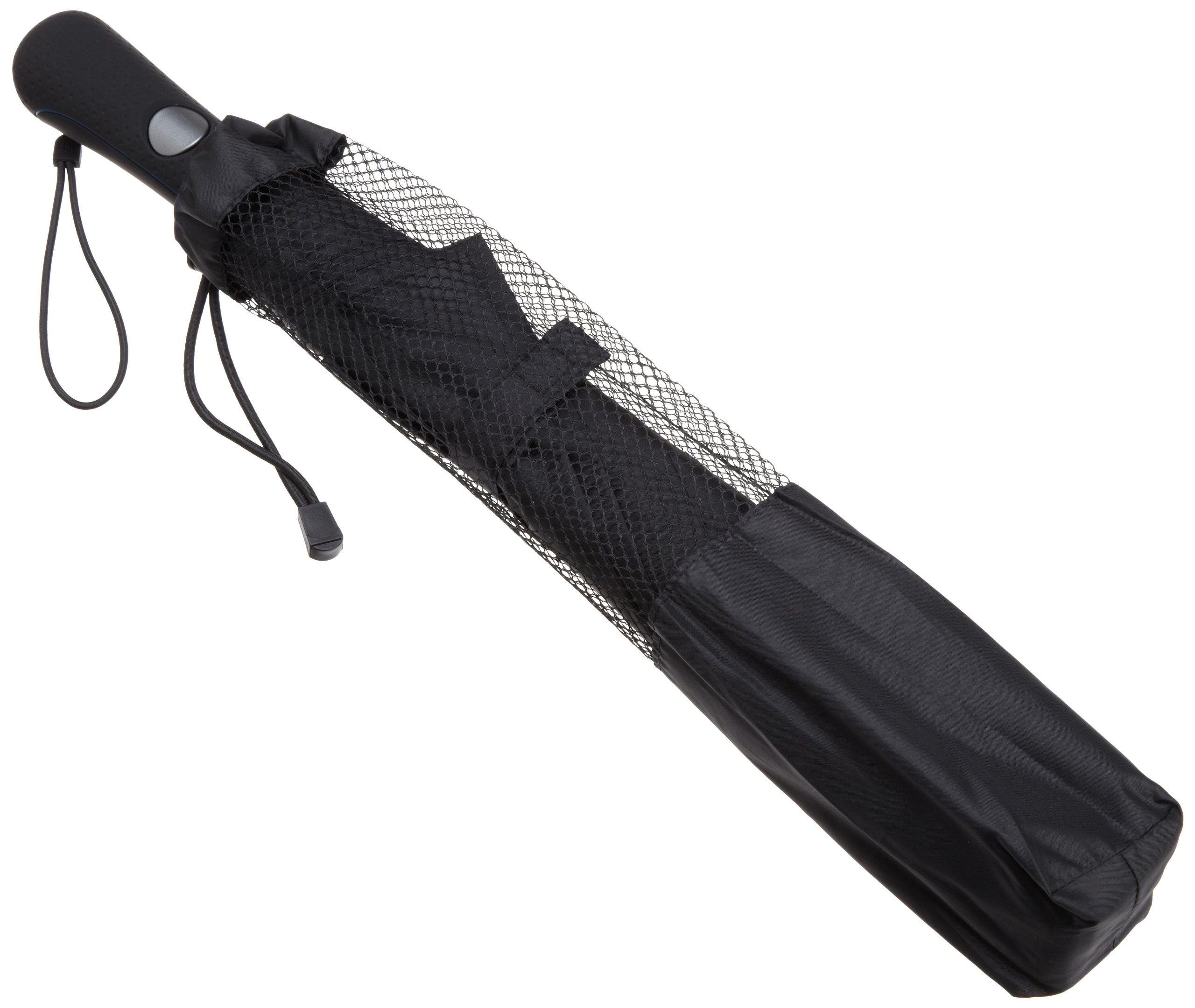 totes Blue Line GolfSize Vented Canopy Compact Umbrella, Black, One Size