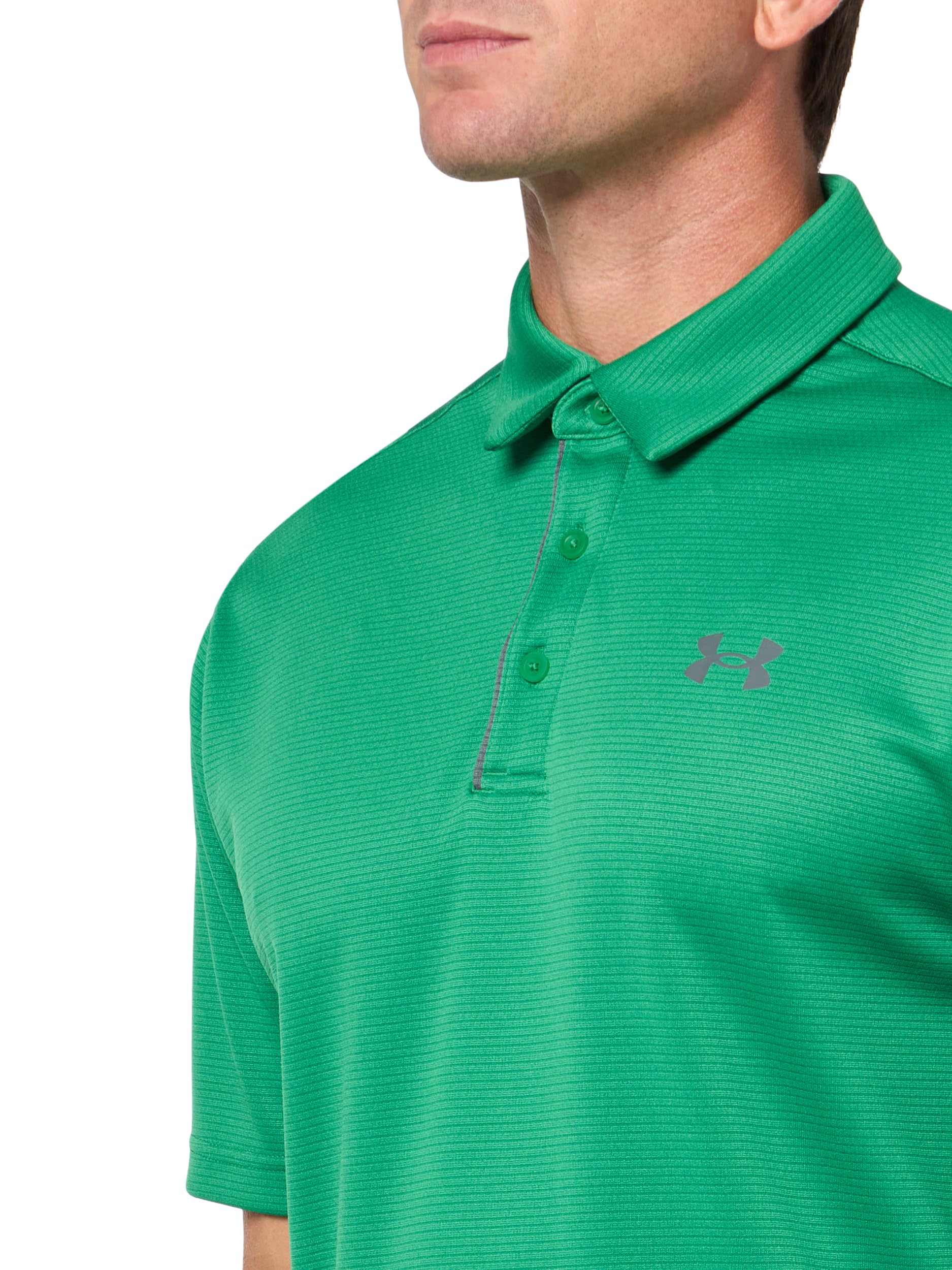 Under Armour Tech Golf Polo tecnológico, (305) Team Kelly Green/Gris Pitch, Small para Hombre