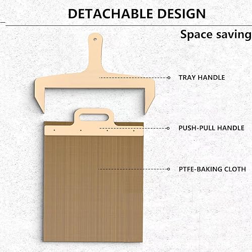 Miniatura 3 de Pala Pizza Peel, Pala Pizza Scorrevole, la cáscara de pizza que transfiere la pizza perfectamente, paleta de pizza con asa, paleta de espátula de