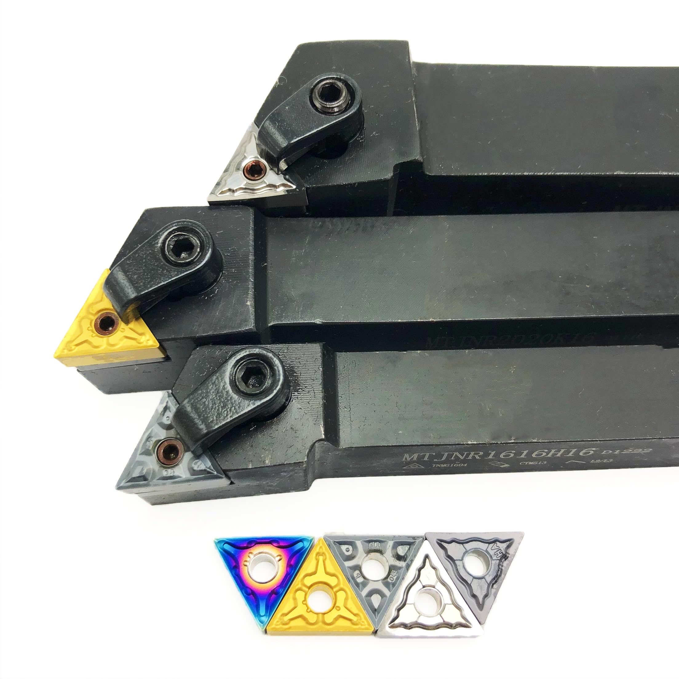 MTJNR 1616H16-IC908 MTJNR2020K16 MTJNR2525M16 MTJNR1616H16 - Supporto per utensili da tornitura esterno, con 10 inserti TNMG160404 (MTJNR 1616H16-IC908) PC90300 )
