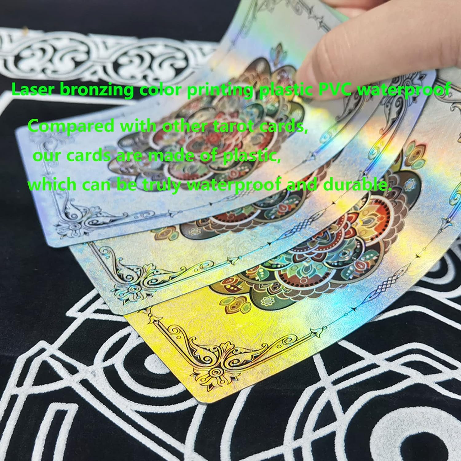 Tarot Cards Deck, Water Proof with Guidebook Divination Cards, 80 Fortune Telling Game Set for Family Reunion Beginners Expert Readers for Christmas Birthday, B