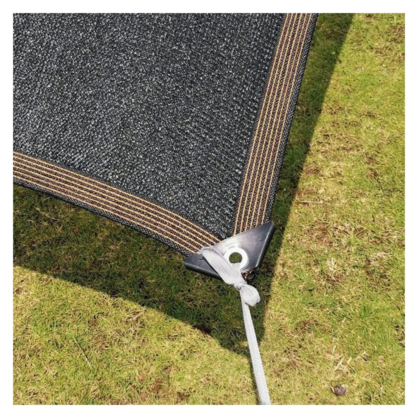 Liang Greenhouse Covers Sunblock Shade Cloth,Mesh Tarp 80% UV Resistant Protection Plants Flowers,Taped Edge with Grommets (Color : Black, Size : 3mx3m)