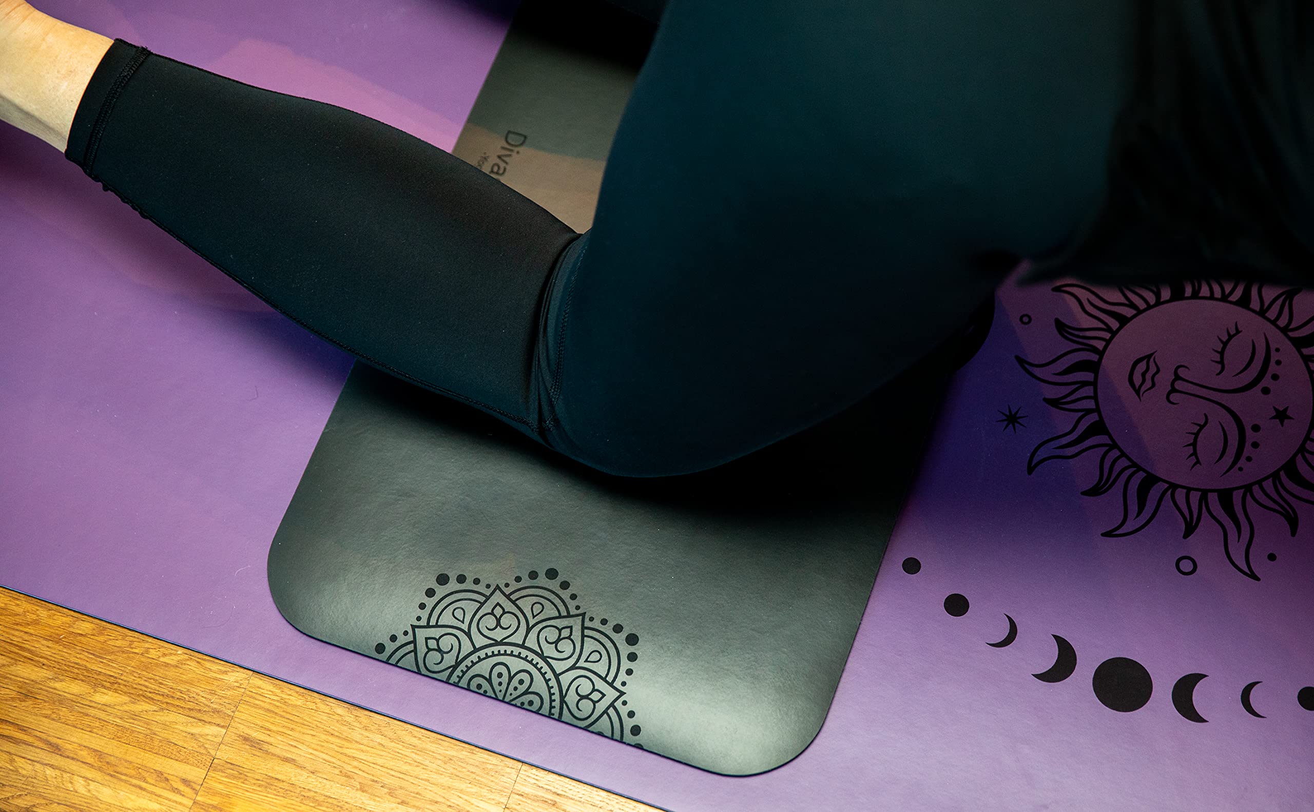 Almohadilla para la rodilla de yoga: cojín de yoga, rodillera, almohadilla de rodilla de yoga (64 x 33 cm), caucho natural fuerte y superficie antideslizante. Para codos, muñecas/cabeza
