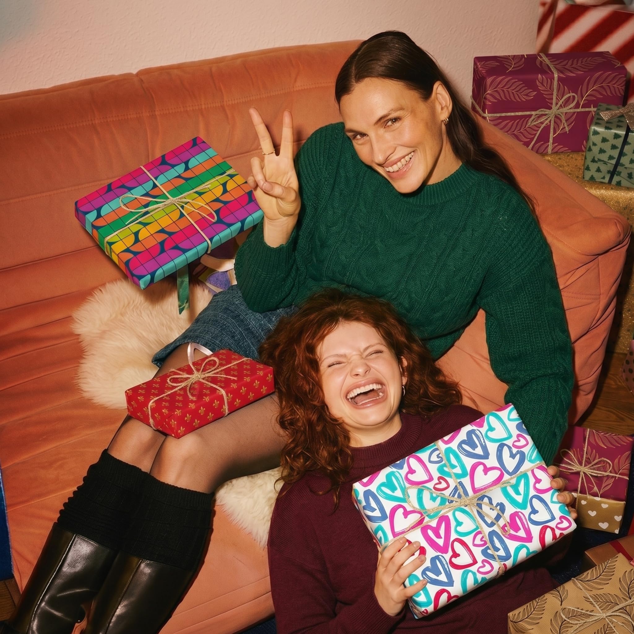 Pink Star Geschenkpapierrolle, 62 cm x 80 m, groß, strapazierfähig, für Geburtstage, Babypartys, Hochzeiten, Geschäfte und gewerbliche Aktivitäten FP Fiesta Paper