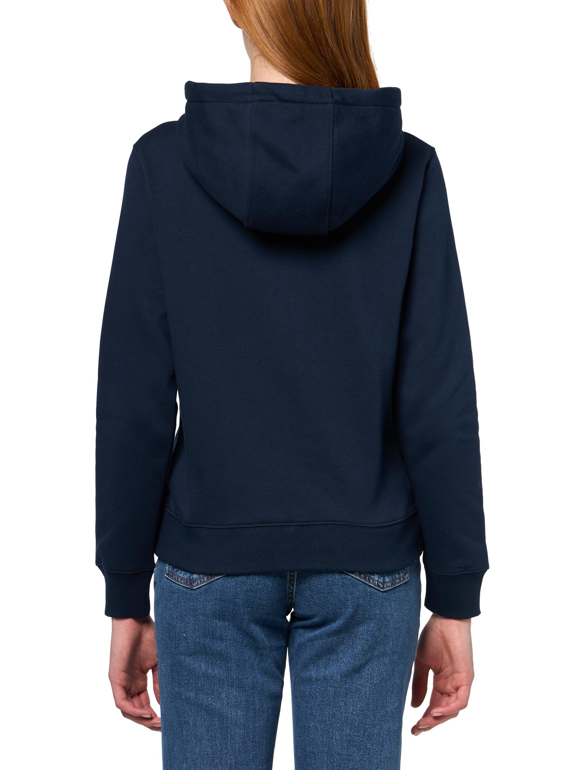 Tommy Jeans Damen Medium Weight Zip Up Hoodie with Printed Logo and Drawstring Kapuzenpullover
