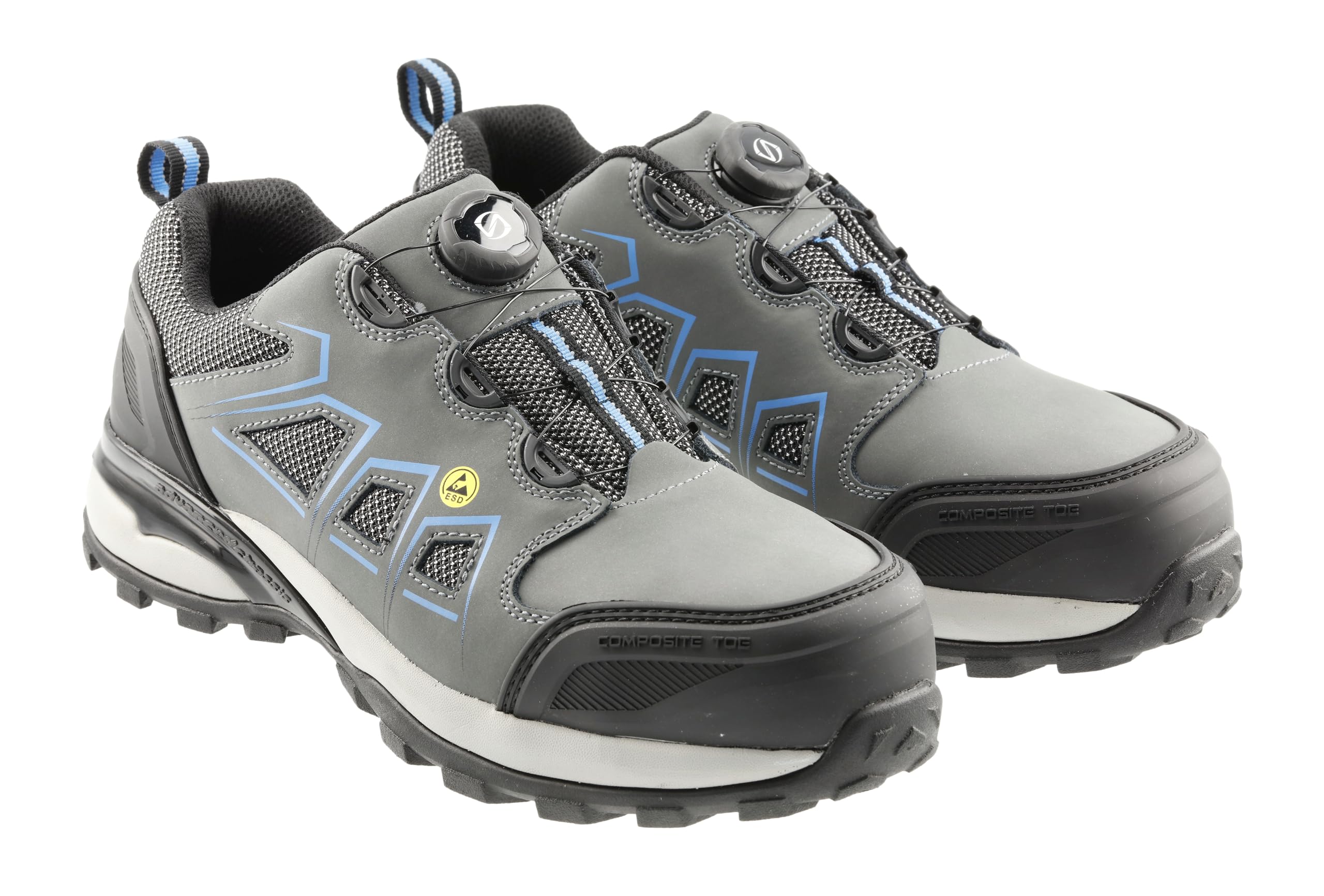 Högert FULDE Safety Shoes Lace System S3S SR FO ESD Low Shoes EPA Zone Protection Against Electrostatic Discharge Quick and Easy Lacing Adjustment Composite Cap Non-Slip Sole
