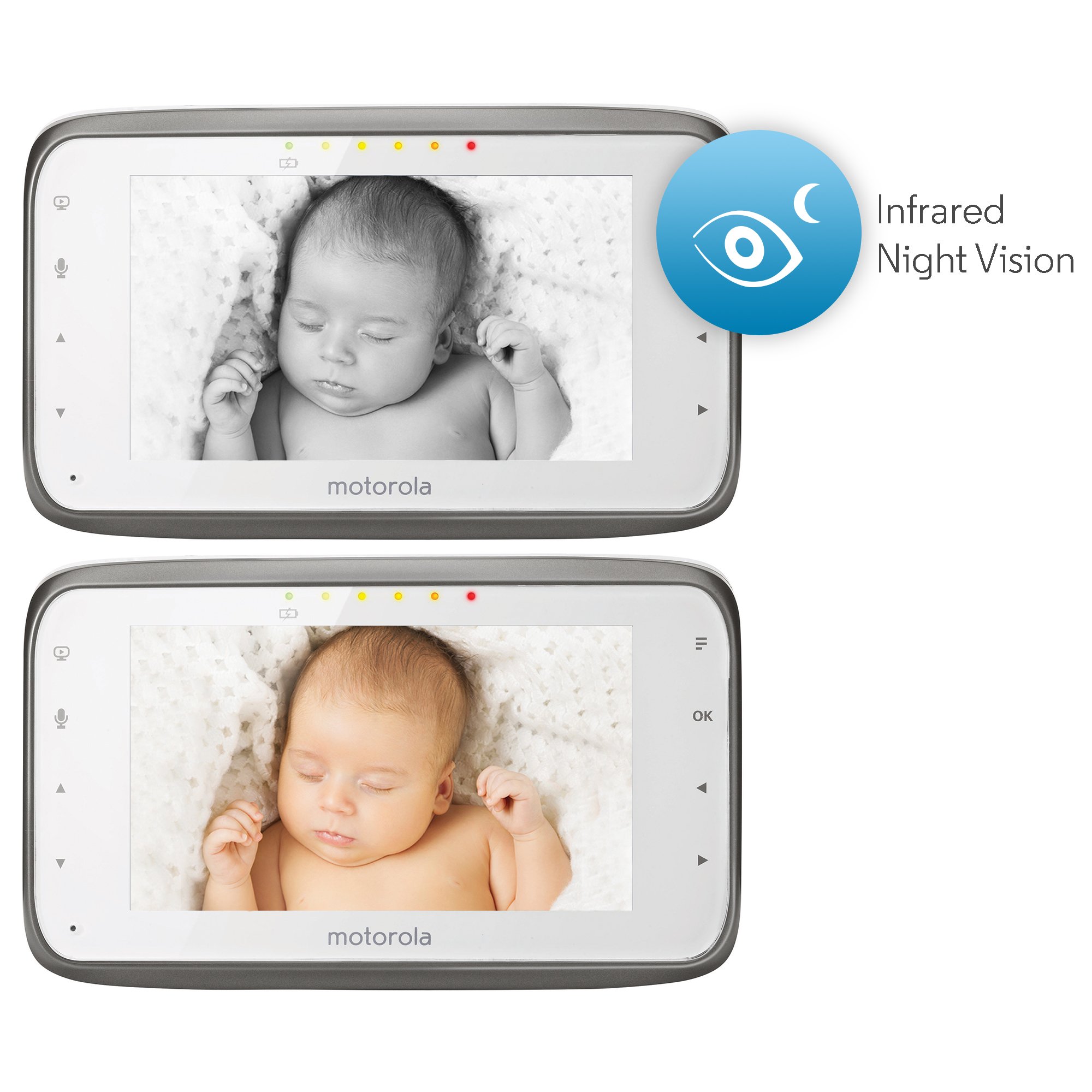 Motorola Babyphone Vidéo connecté Wi-Fi avec écran 4,3" - MBP854 Connect Blanc
