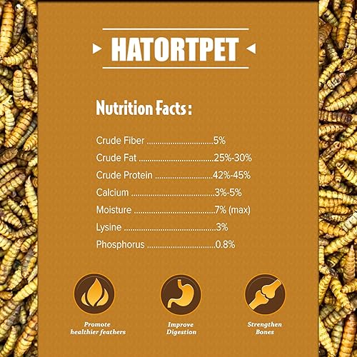 Miniatura 3 de hatortpet BSFL seco de 10 libras para pollos, patos, pavos