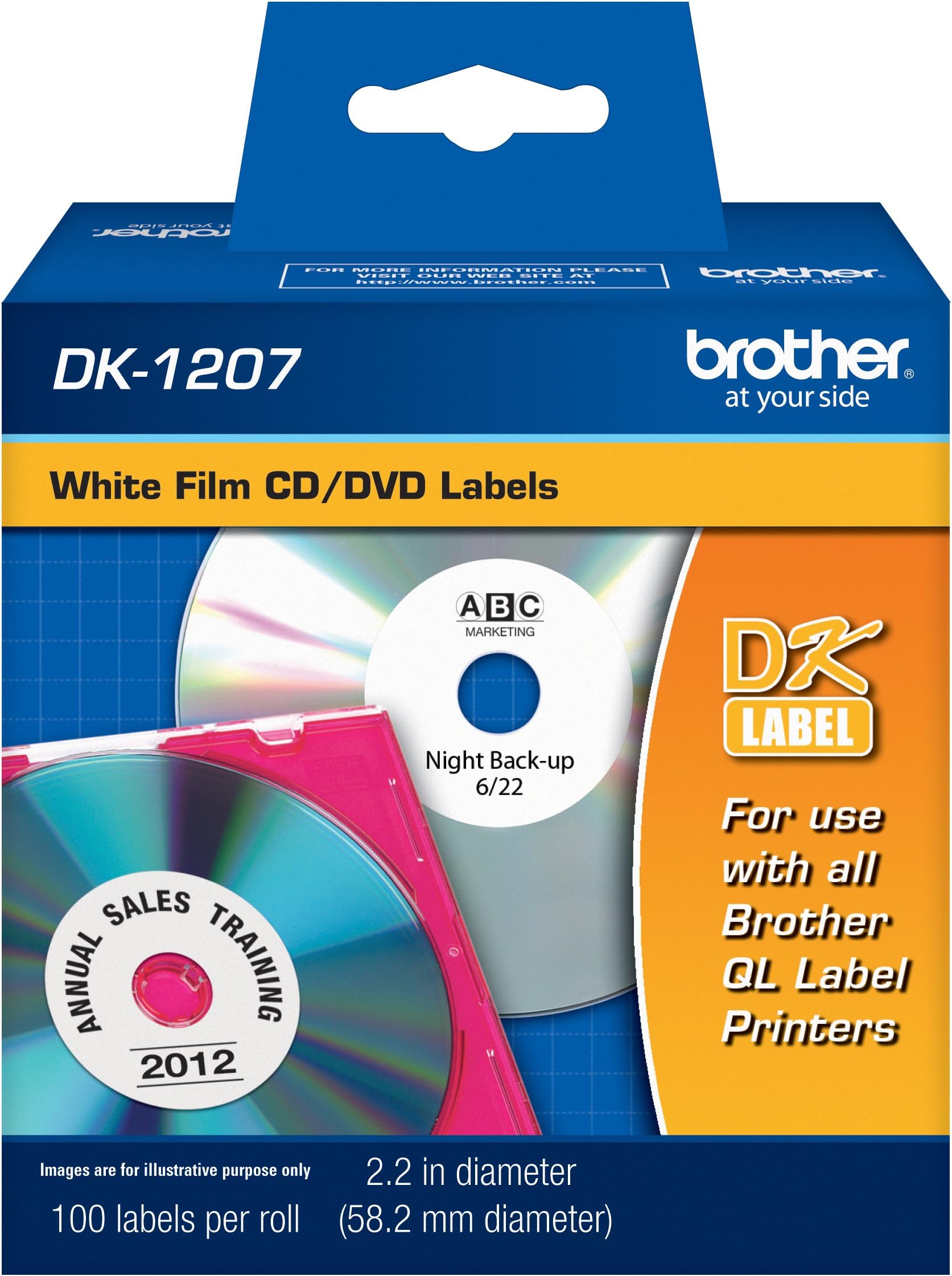Brother DK-1207 CD/DVD Label Roll