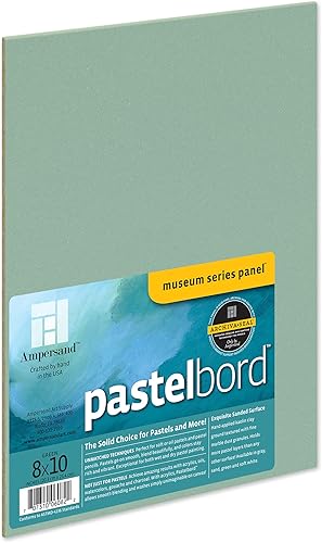 Miniatura 31 de Ampersand Art Supply Panel de pintura pastel: Serie Museo Pastelbord, blanco, perfil plano de 1/8 pulgadas, 9x12