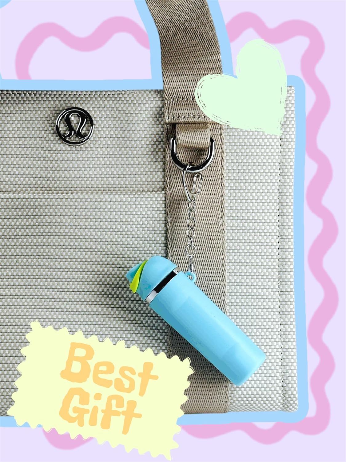 Mini Trendy Bottle Keychain Accessories Compatible with Owala Water Cute Tumbler Cup Chapstick Lip Balm Holder Charms image 4