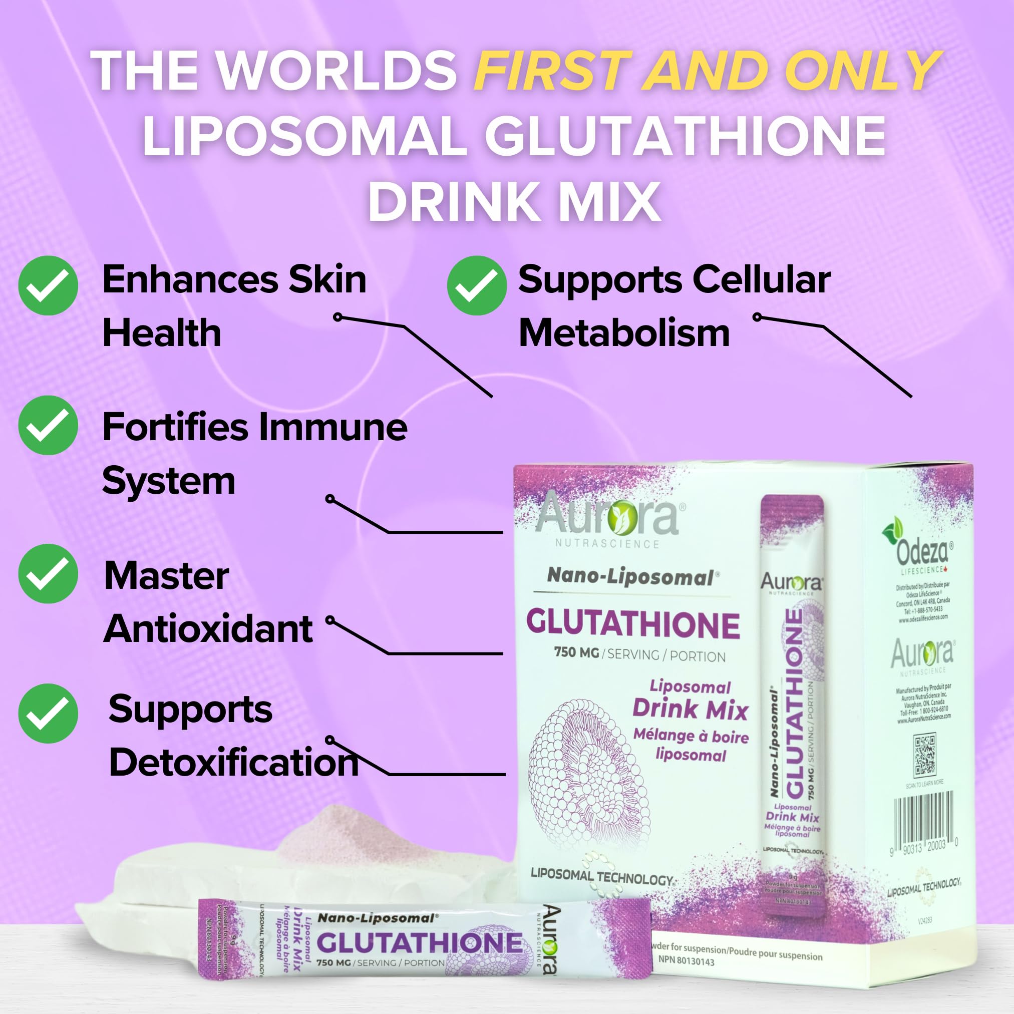 HIGHEST POTENCY AVAILABLE 750MG Liposomal Glutathione, Made in Canada, Skin  Brightening, Powerful Antioxidant, Maximum Absorption, Natural Health  Product, Single-Serve Granule Drink Mix Packets (Dry 30 Pack) : Amazon.ca:  Health & Personal Care