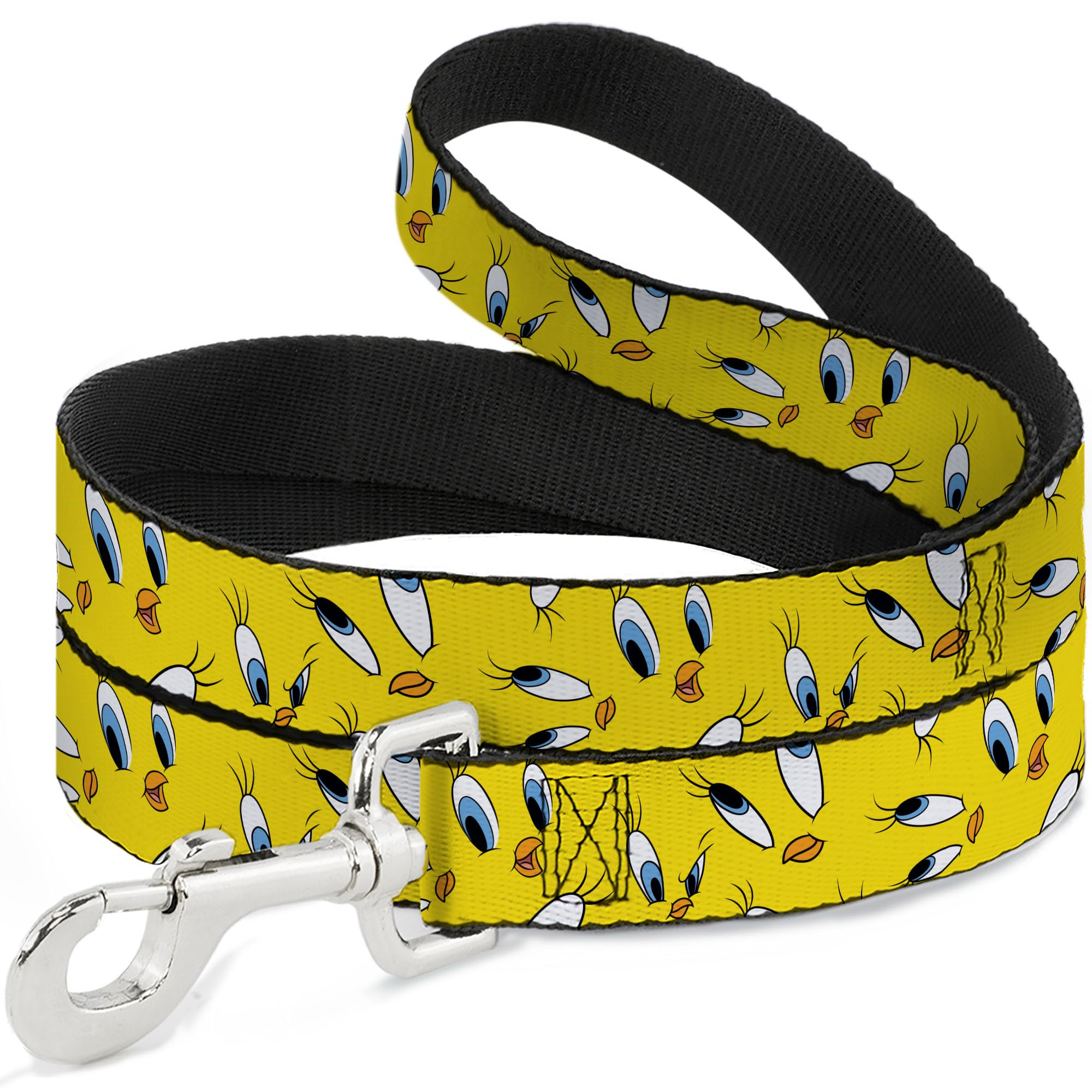 Laisse pour animal Looney Tunes jaune Tweety de 1,8 m de long et 2,5 cm de large pour chien