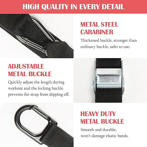 Miniatura 4 de Sistema de bandas de asistencia para dominadas, bandas de resistencia de 380 libras, ajustables y reemplazables, bandas de ejercicio asistidas de