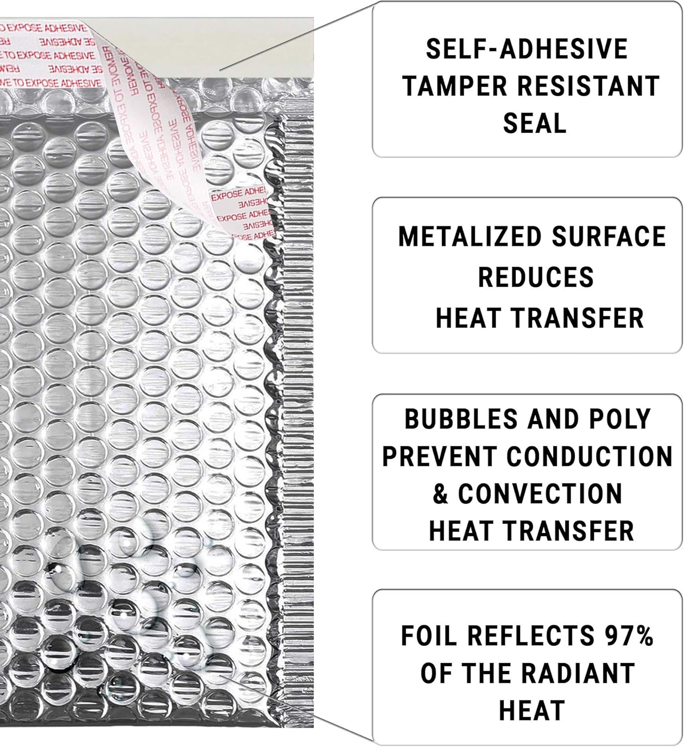 70% оƒƒ Dіѕсоunt Amiff Pack of 10 Silver Thermal Insulated Bubble Mailers 13.75 x 10.5 Food Grade Padded Envelopes 13 3/4 x 10 1/2 Cushion Envelopes with Peel and Seal Metallic Foil Mailing Shipping Packing