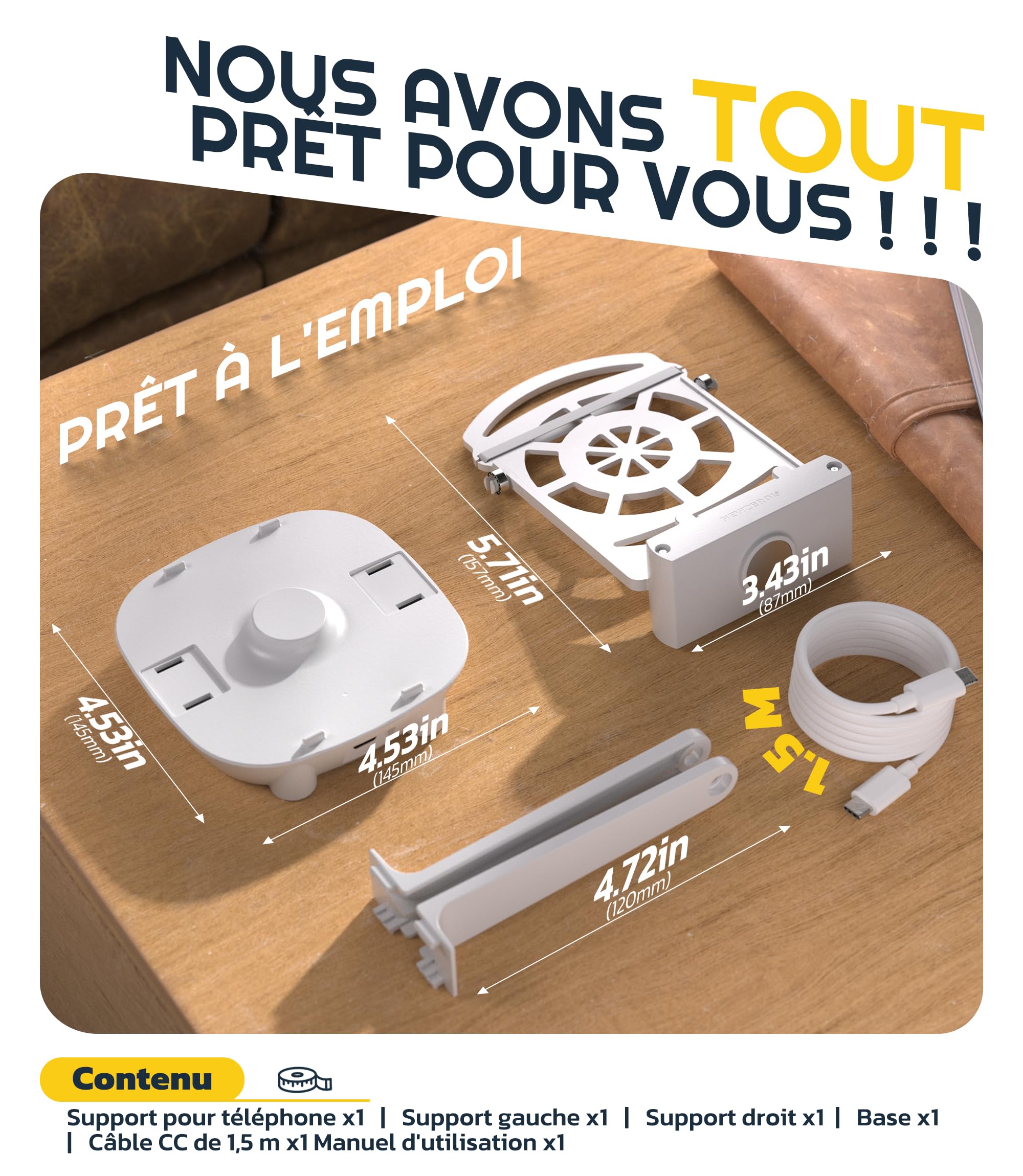 NEWZEROL Podomètre Téléphone Portable Compatible pour Pokemon Go/Pokemon Go Plus, [Œufs à Couver ou Bonbons Copains] [Version Muette] Équipement Accessoire pour Marches d'accès Rapide - Blanc