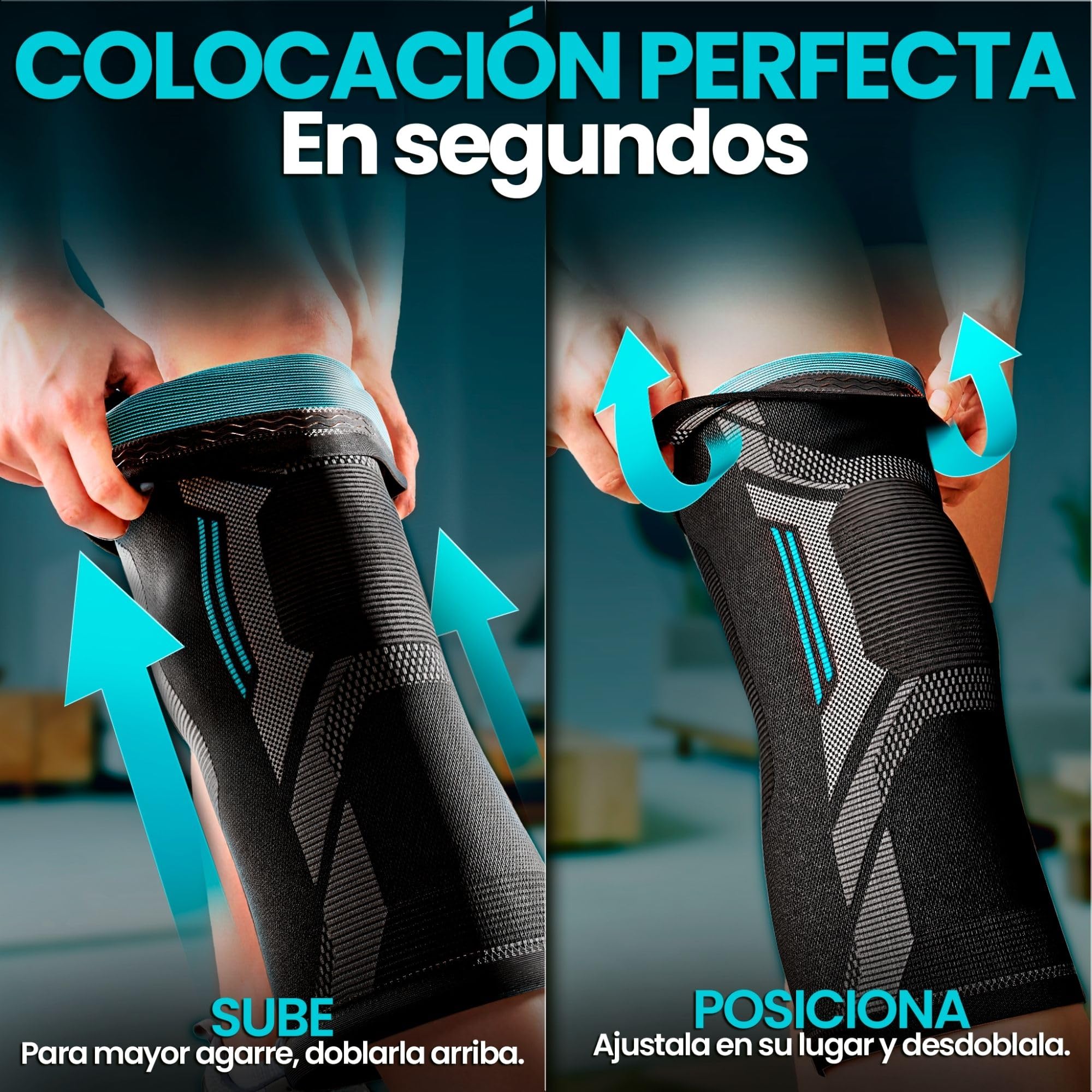 NativoDex Rodillera Menisco y Ligamento de Compresión Antideslizante – Rodillera Ortopédica Deportiva Estabilizadora para Hombre y Mujer – Soporte para Running, Gimnasio, Artrosis, Tendinitis y Rótula