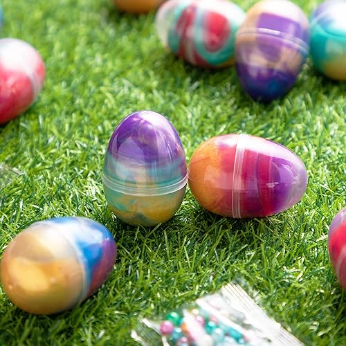 Miniatura 7 de Joyin 12 huevos de Pascua precargados con limo de galaxia, masilla colorida con accesorios surtidos, juguetes de lodos para aliviar el estrés para