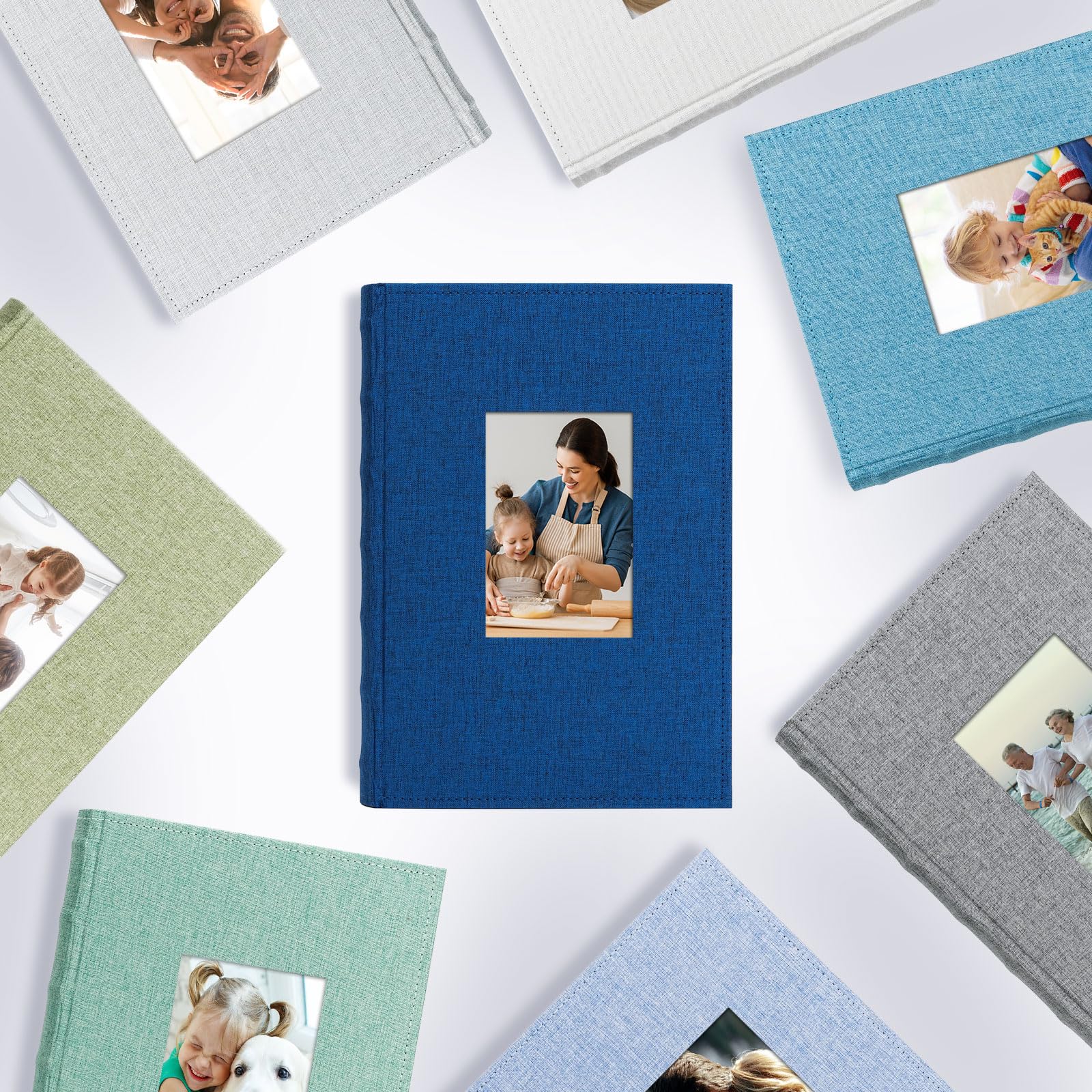 Vienrose Album Photo Traditionnel 10x15 cm 300 Poches Grande Capacité Couverture en Lin Albums Photos, pour Mariage Famille Bébé Vacances