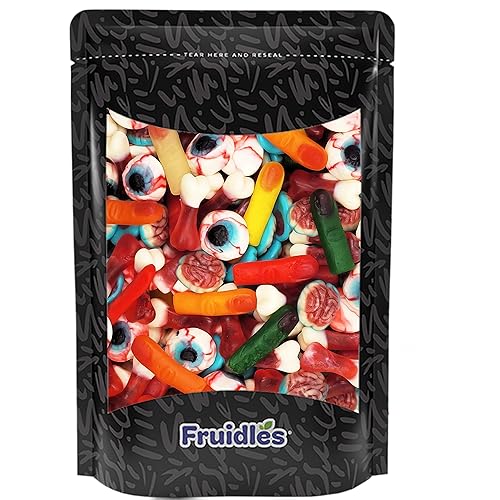 Miniatura 7 de Fruidles Gomitas de Halloween que faltan partes del cuerpo, aperitivos divertidos y festivos (bolsa de 1 libra)