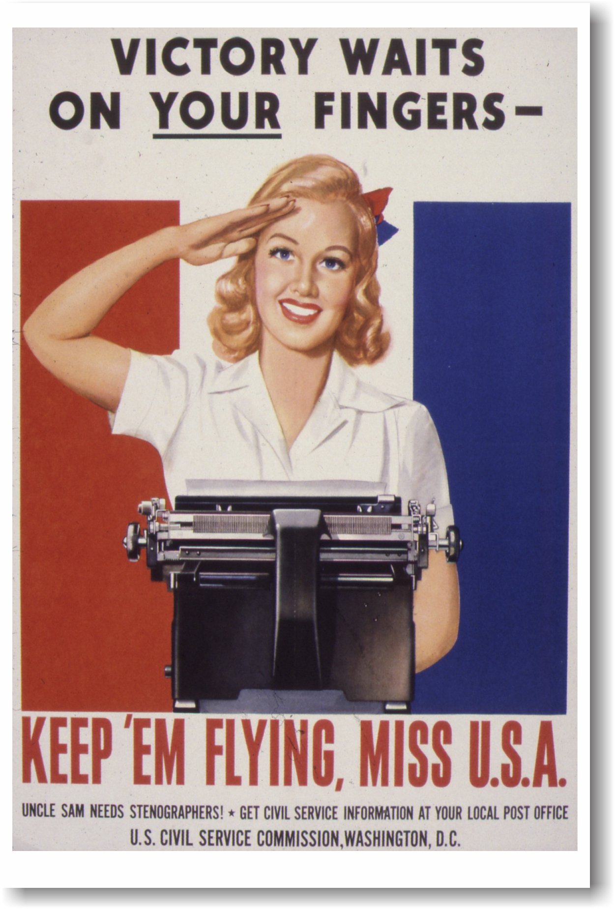 Amazon.com: Victory Waits on Your Fingers - Vintage WW2 Reprint