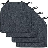 Vista 2 de downluxe Cojines para sillas de interior para sillas de comedor, almohadillas de espuma viscoelástica texturizadas suaves y cómodas para sillas