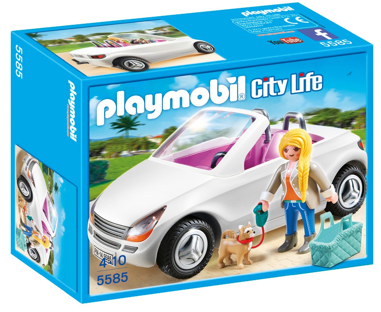 Playmobil 5585 kabriolet z kobietą, zabawne, pomysłowe odgrywanie ról, zestawy do zabawy odpowiednie dla dzieci w wieku od 4 lat