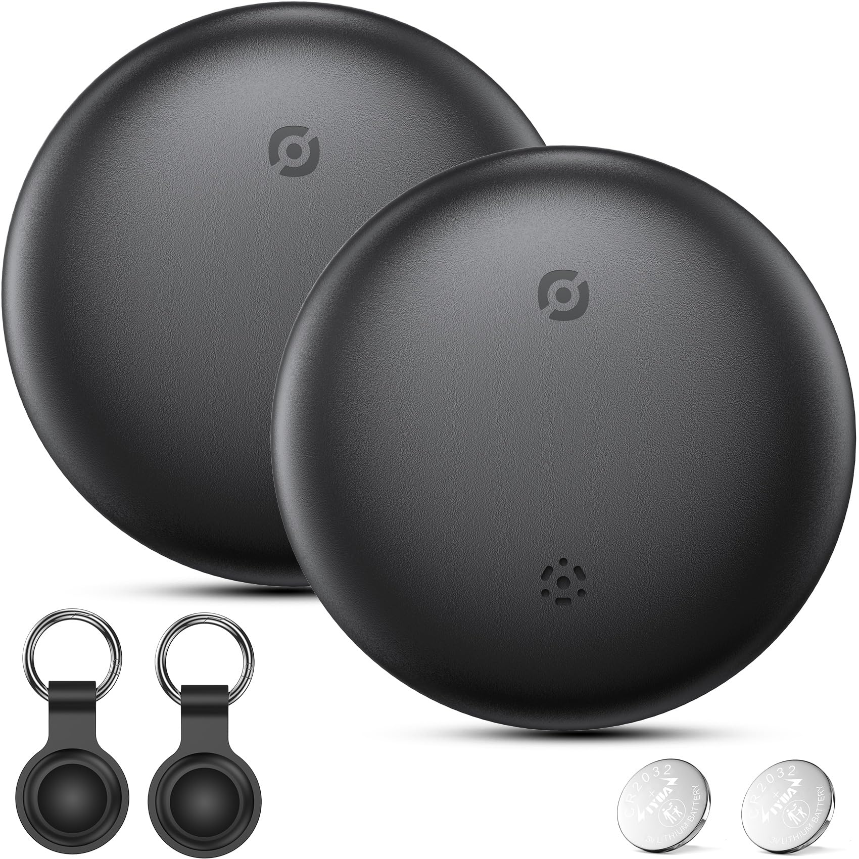Air Tracker Android or iOS, 2 pezzi Smart Tracker Key Finder Compatibile con dispositivi iOS Find My/Google Find Hub, Bluetooth Key Tracker Smart Tracker per chiavi, bagagli, valigie (Nero)