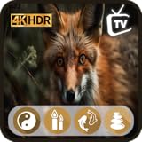 Fox Under the Stars TV - 時計と天気予報のあ​​る静かな森