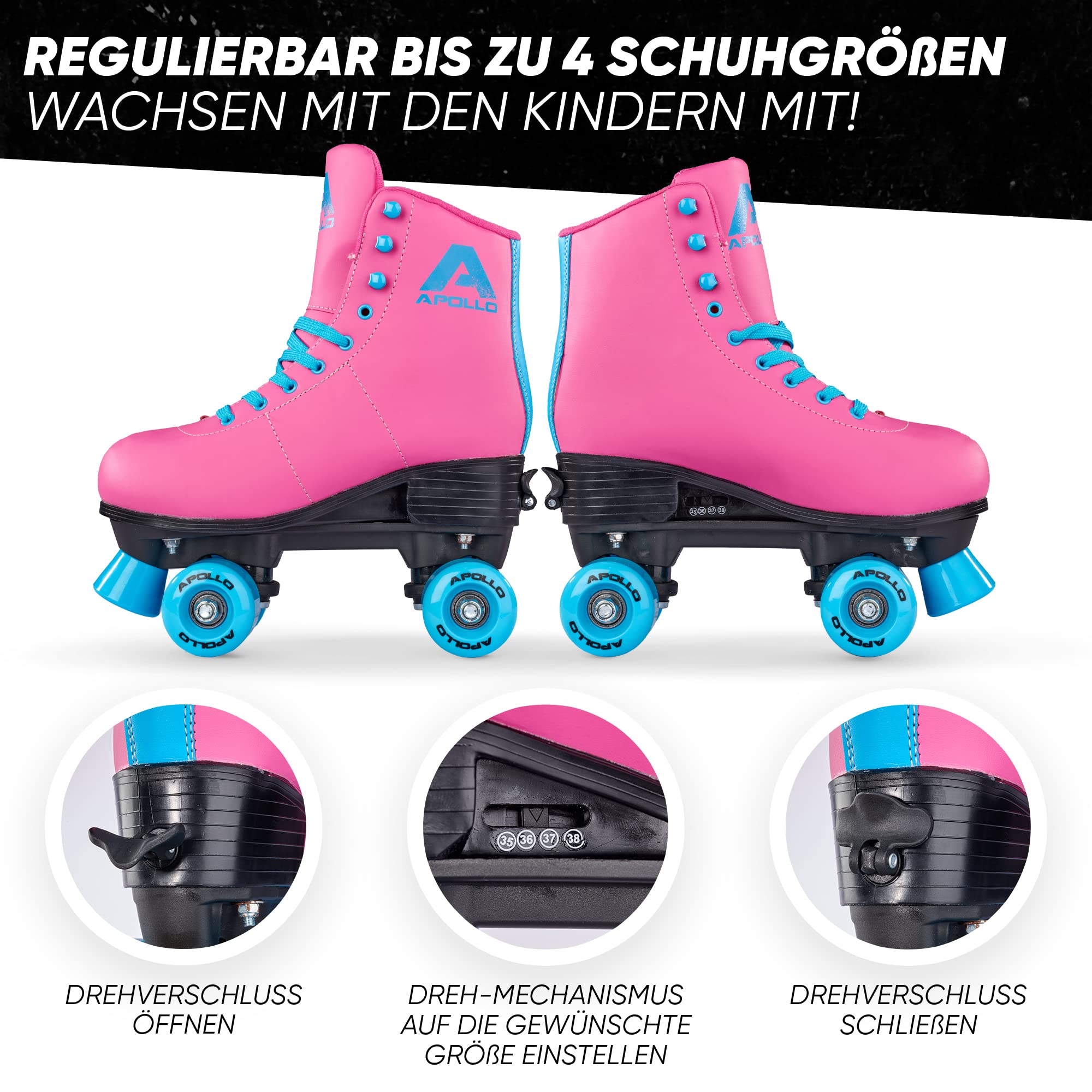 Apollo Disco Rolschaatsen, Retro Rolschaatsen, Rolschaatsen Kind