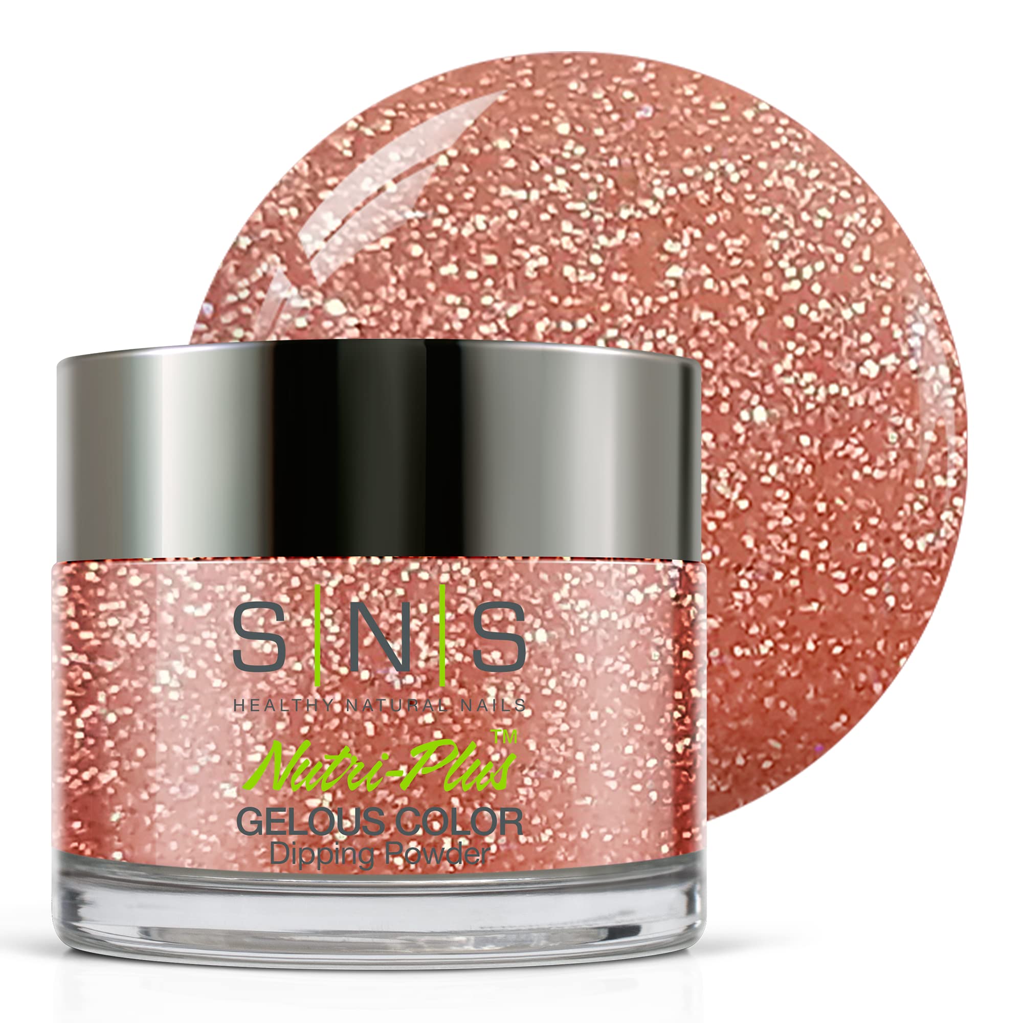SNS Nail Dip Powder, Gelous Color Dipping Powder - Golden Pheasant (Peach/Beige, Shimmer) - Long-Lasting Dip Nail Color Lasts up to 14 days - Low-Odor