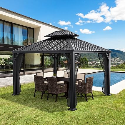 Tangkula 12ft x 10ft Hardtop Gazebo 