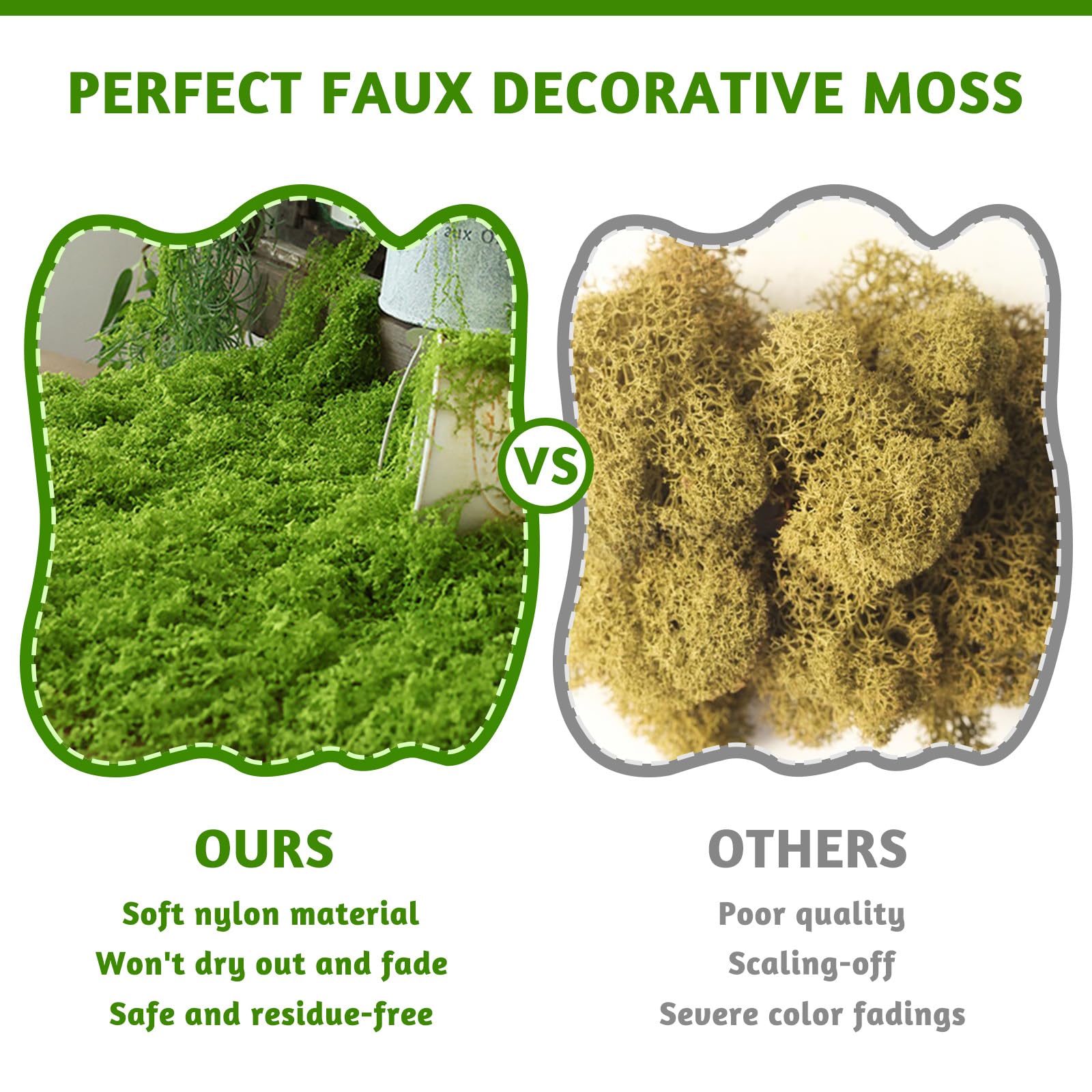 CIYIN 100g Mousse Artificielle pour Décorations Florales, DIY et Travaux Manuels en Vert Foncé