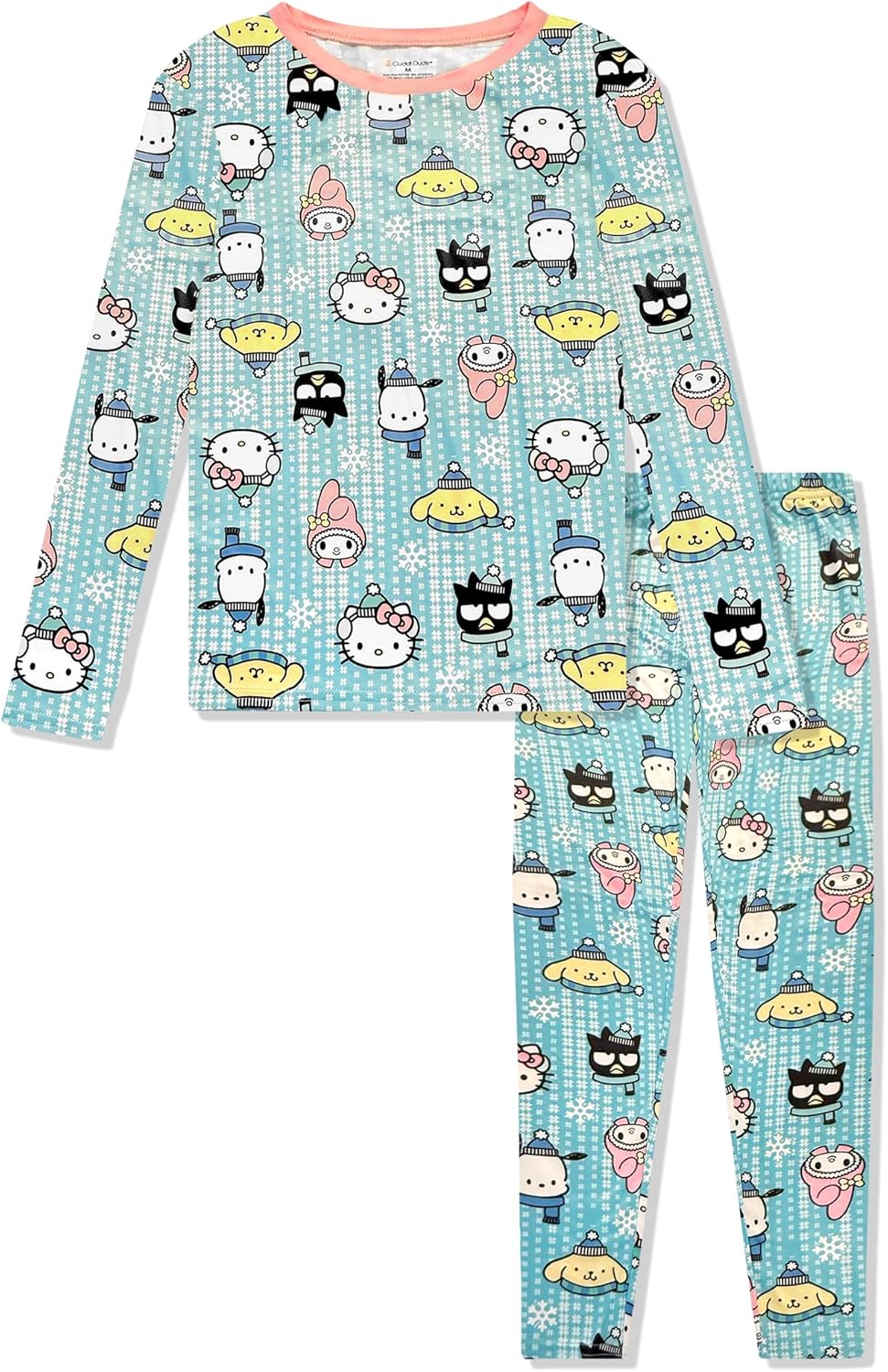 Cuddl Duds Girls Thermal Underwear Set - Hello Kitty, Squishmallows, Barbie Designs - Kids Long John Base Layer