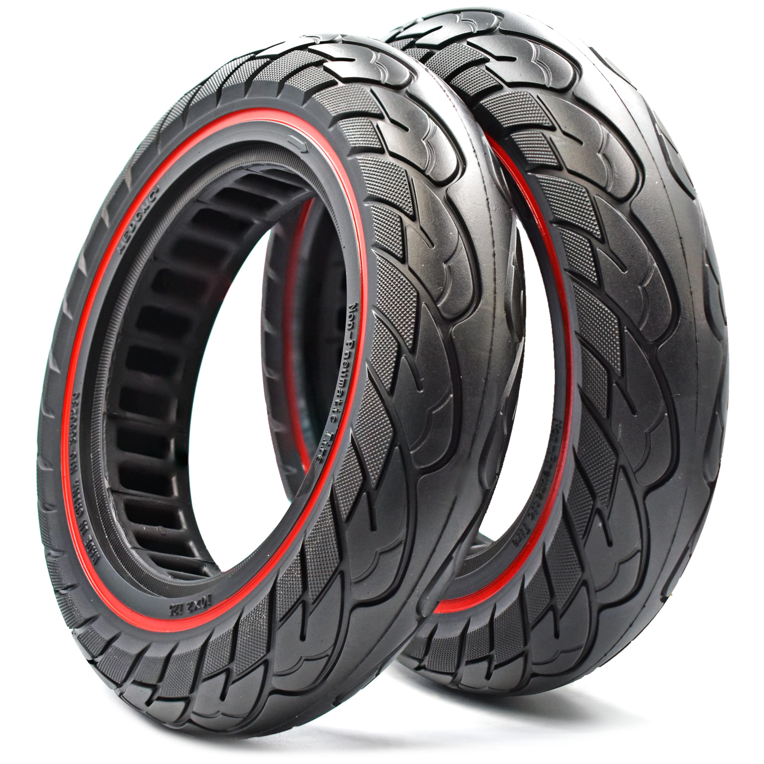 myBESTscooter - 10 x 2.125 Solid Tyre Wheel For Electric Scooter, 10 inch Solid Tire Puncture Proof Flat Free Explosion Proof Front Rear Tire Replacement Wheel
