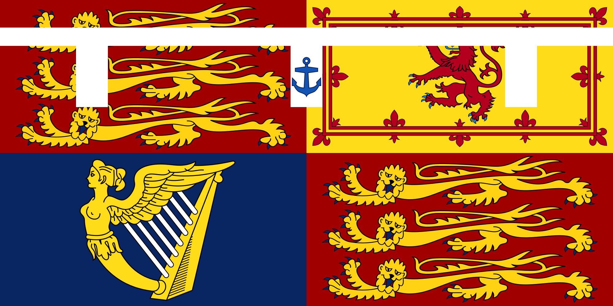 Drapeau Royal Standard Prince Andrew Duke of York grand pavillon historique